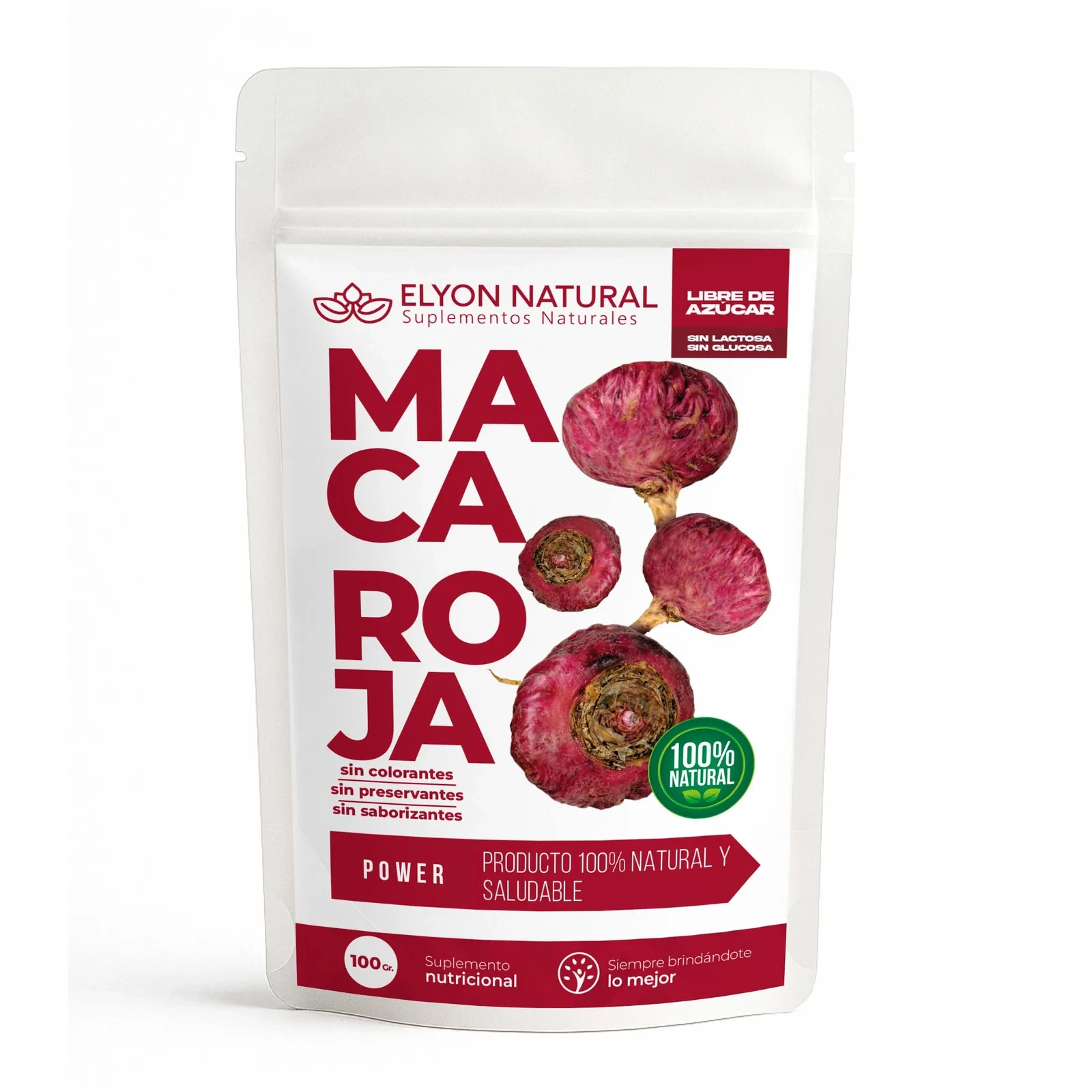Sobre de Maca Roja x100g – Apoyo Natural para Equilibrio Hormonal y Energía, imagen 1