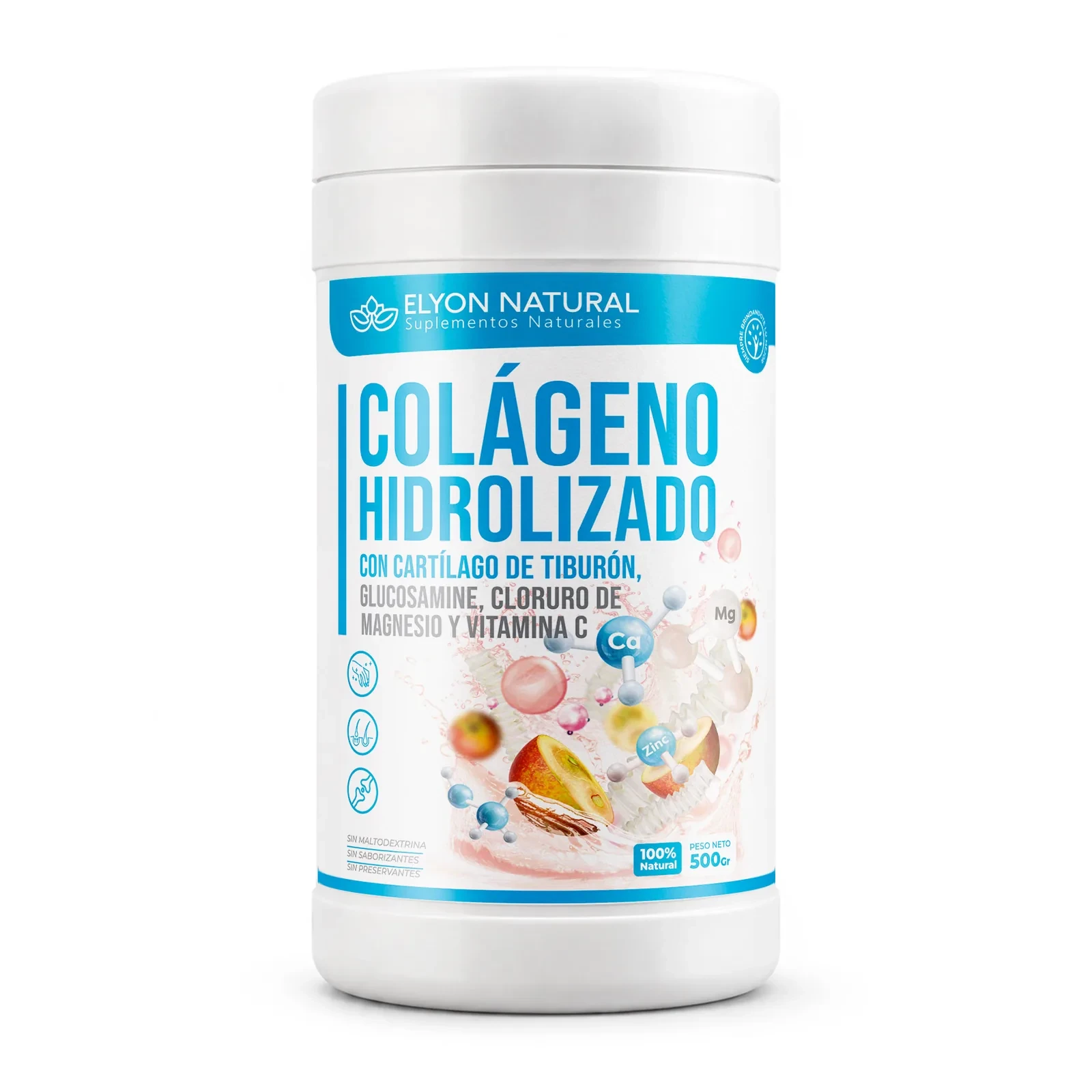 Colágeno con Cartílago de Tiburón y Glucosamina 500g | Elyon, imagen 1