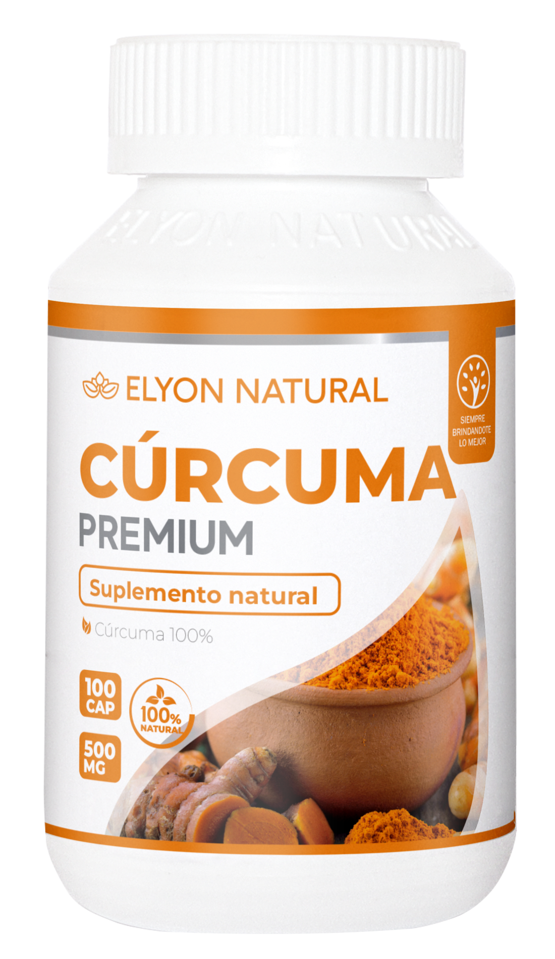 CÚRCUMA-CAP MOCKUP CURCUMA x 100 cápsulas - Imagen 1