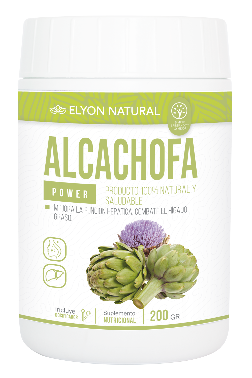 ALCACHOFA 200GR Alcachofa en Polvo (200g): Desintoxicante Hepático Natural, Digestión y Control de Colesterol y Peso. - Imagen 1