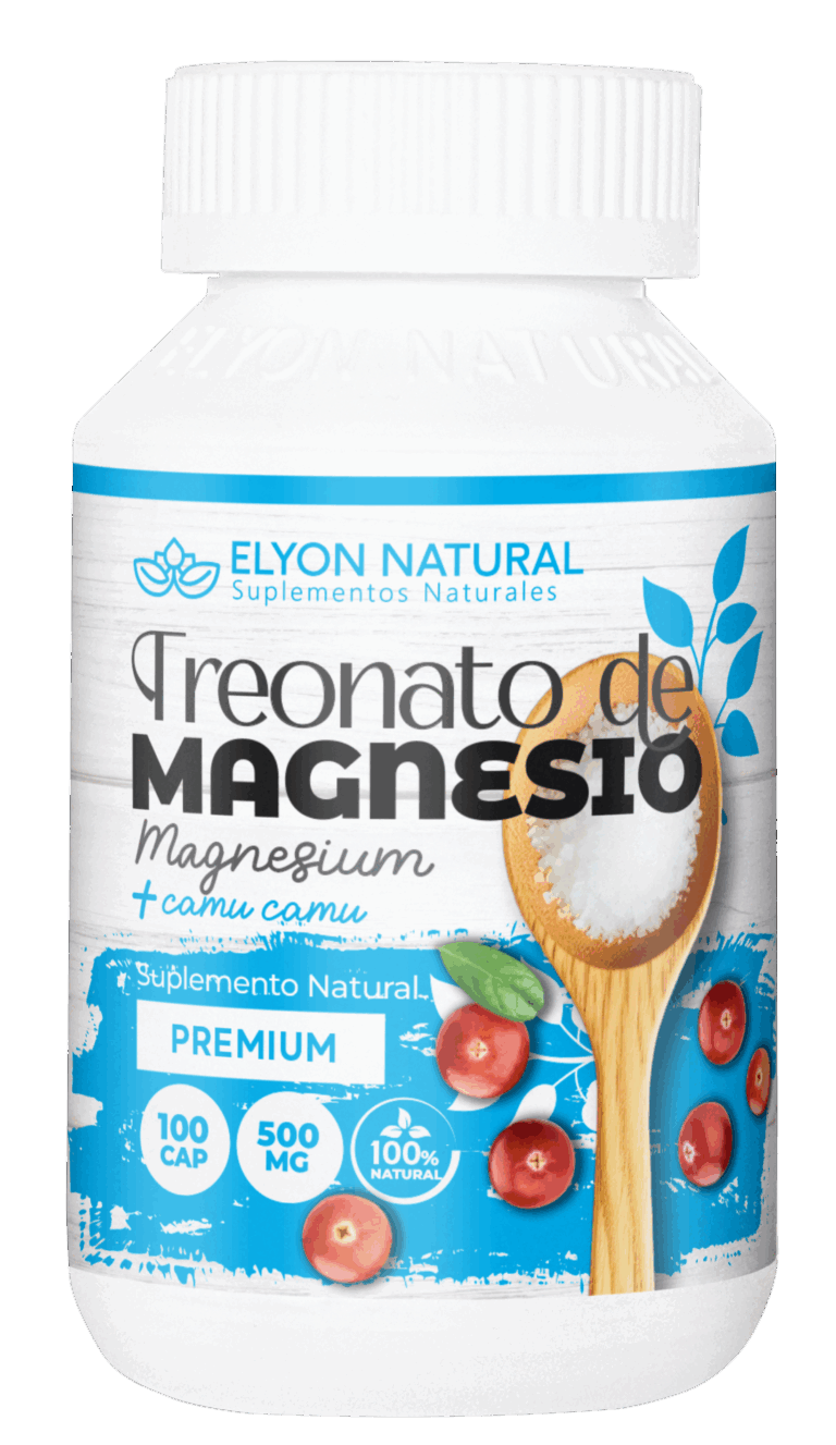 Frasco de Treonato de Magnesio con Camu Camu x 100 cápsulas de Elyon Natural Perú