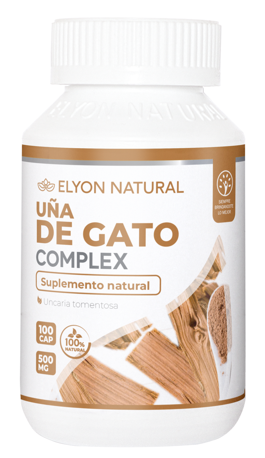 UÑA DE GATO-CAP MOCKUP Uña de Gato Complex x 100 Cápsulas – Refuerza tus Defensas y Cuida tus Articulaciones | Elyon Natural Perú - Imagen 1