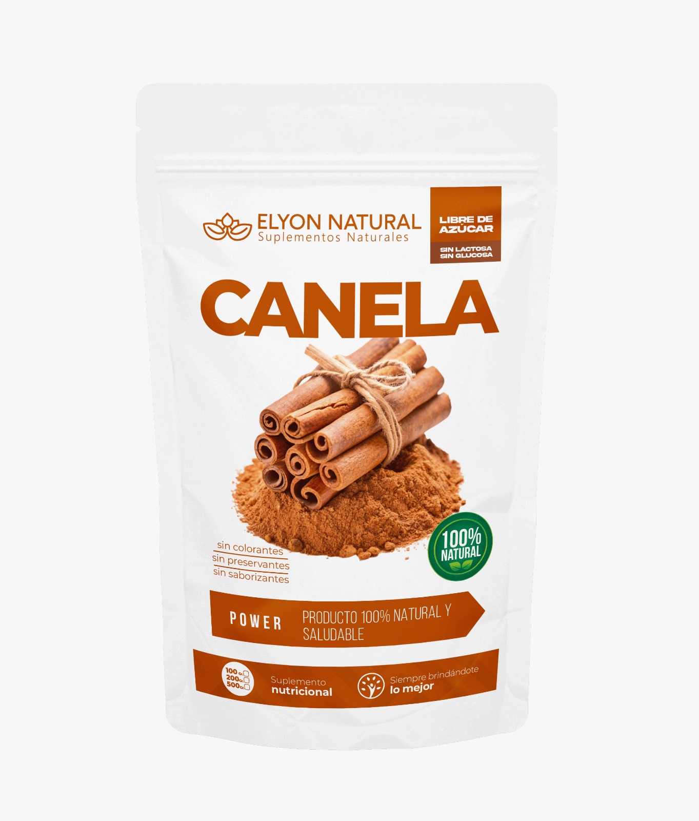 Canela sobre imagen referencial del producto.