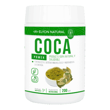 Frasco Polvo de Hoja de Coca 200g: Energía Natural, Antifatiga y Antisoroche (Mal de Altura).