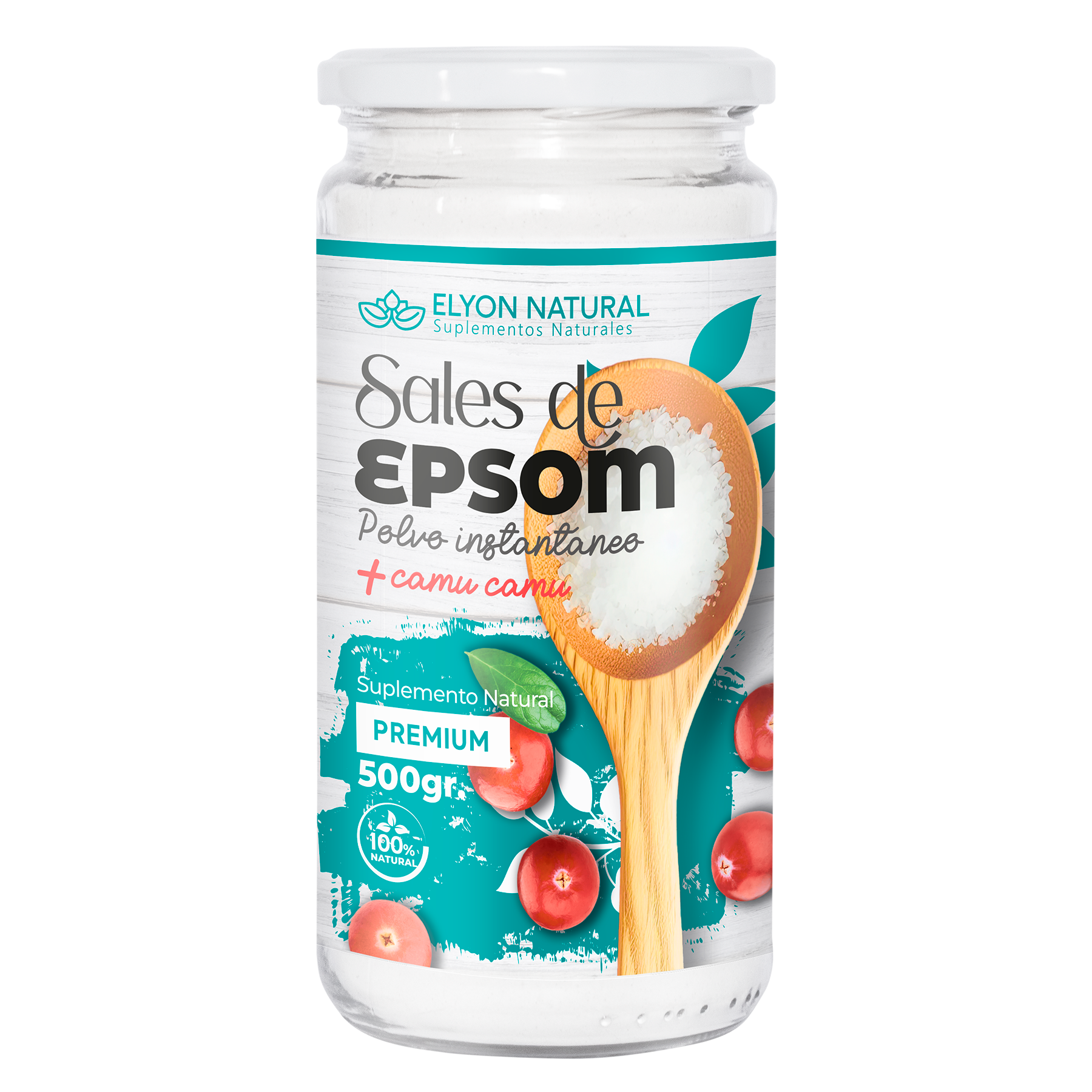 Sales de Epsom Polvo Instantáneo + Camu Camu 500g Elyon Natural – Relajación, Desintoxicación y Magnesio con Antioxidantes Naturales Sales de Epsom Polvo Instantáneo + Camu Camu 500g Elyon Natural – Relajación, Desintoxicación y Magnesio con Antioxidantes Naturales - Imagen 1