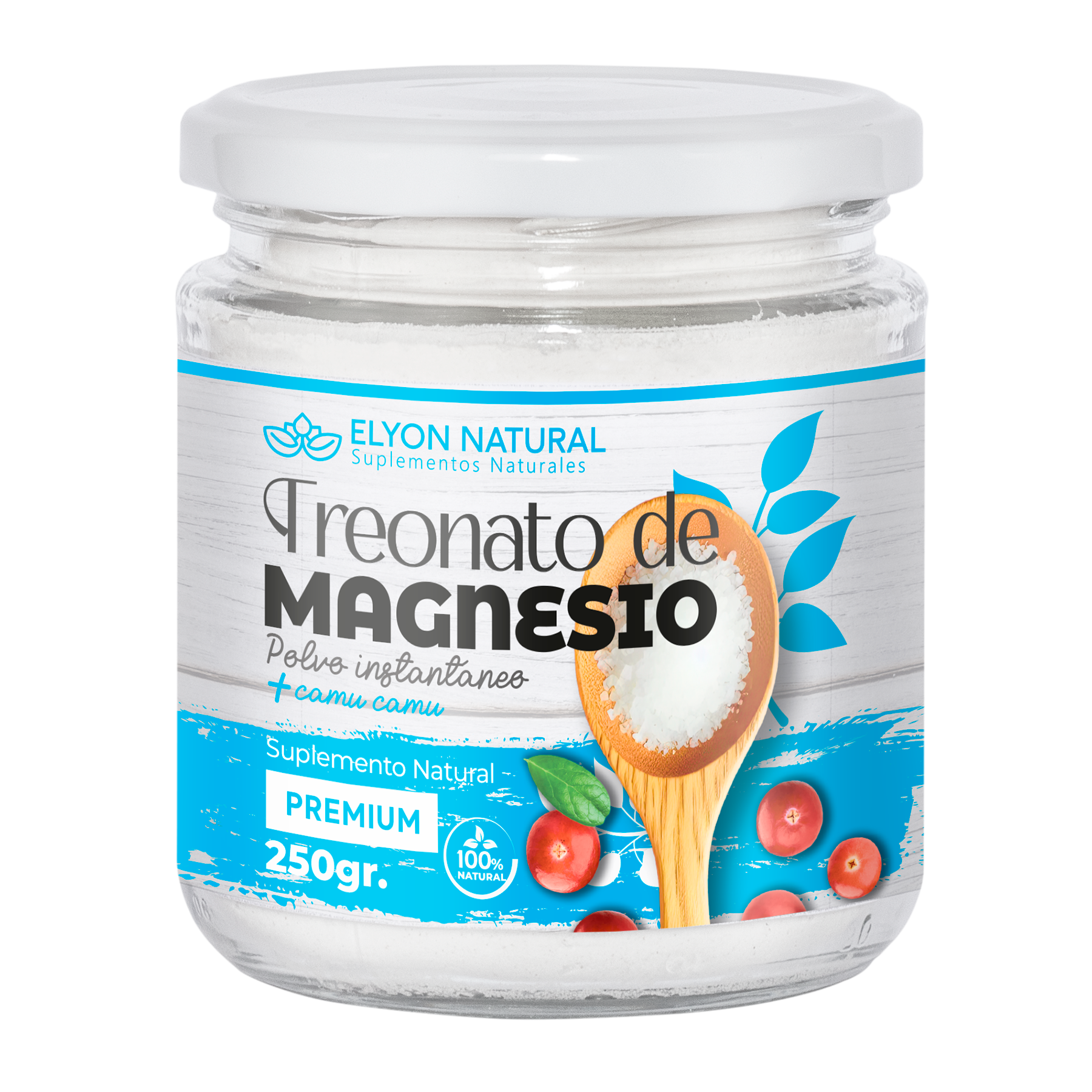 Treonato de Magnesio + Camu Camu Elyon Natural 250g Treonato de Magnesio + Camu Camu Elyon Natural 250g - Imagen 1