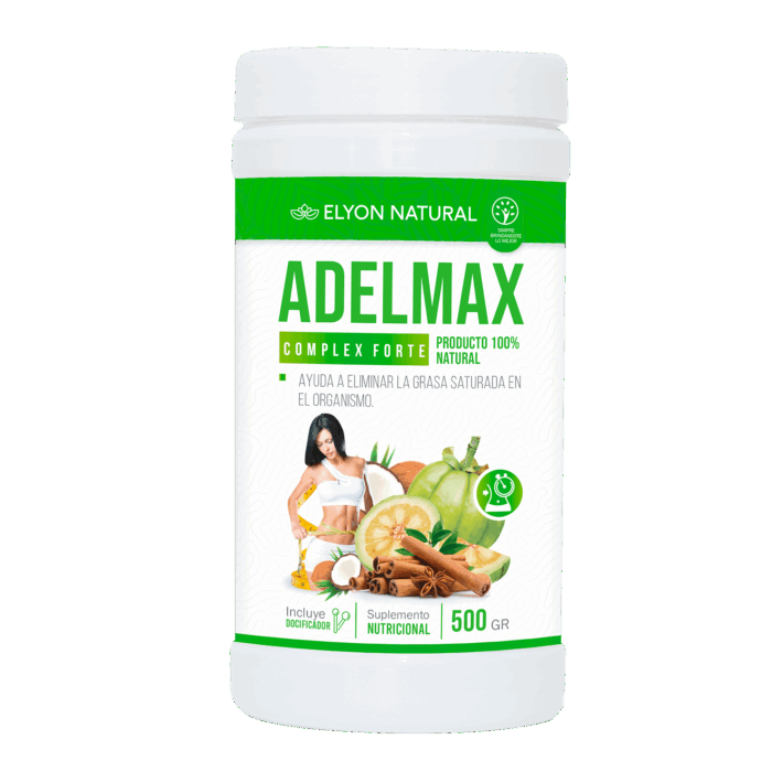 Adelmax Polvo (500g): Quemador de Grasa y Saciante Natural | Garcinia, Té Verde, Caigua y Fibra. - Imagen 1