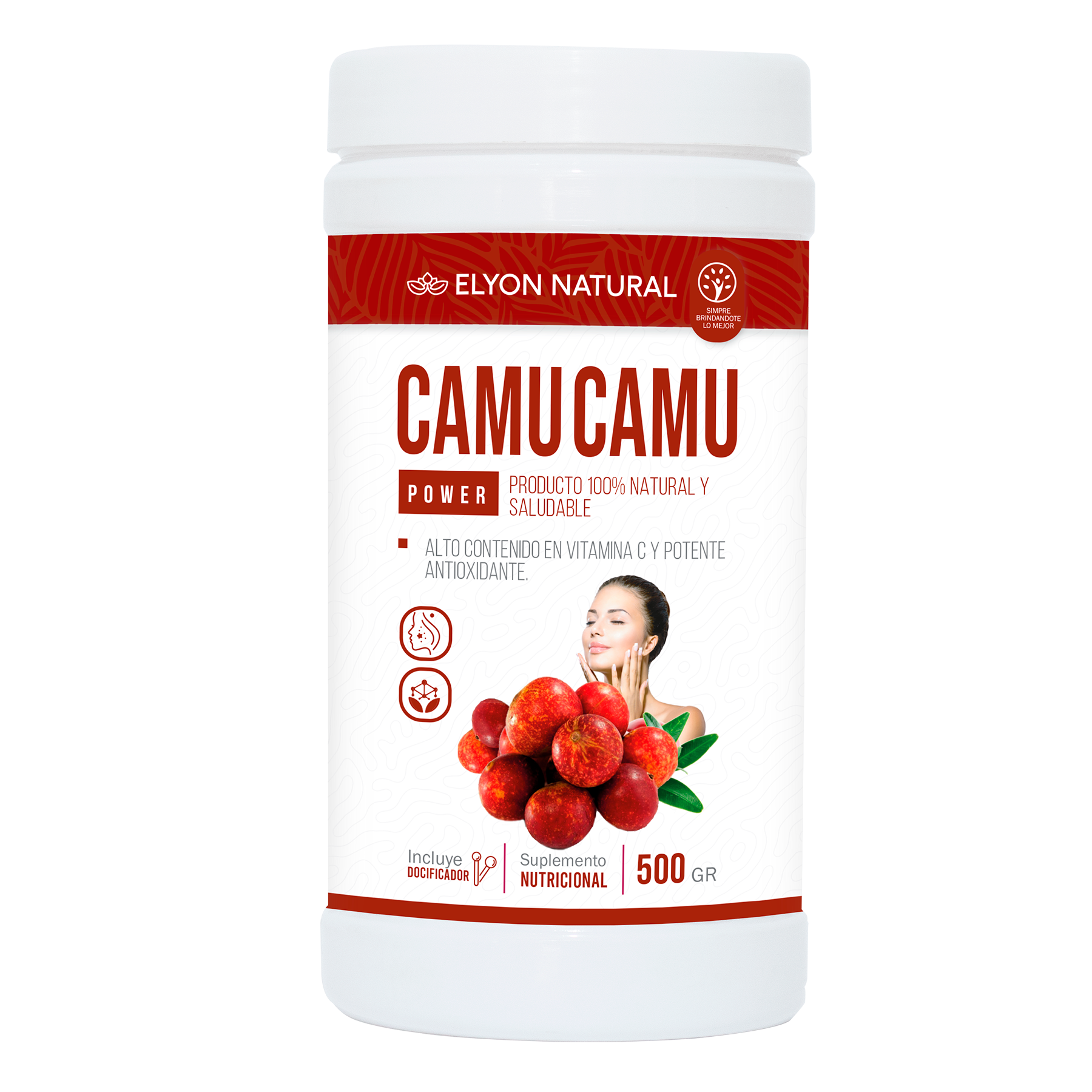 camu camu Camu Camu Puro en Polvo 500g: Máxima Vitamina C Natural, Refuerzo Inmune Concentrado y Piel Radiante. - Imagen 1