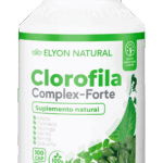 Frasco de Clorofila Complex Forte Elyon Natural con 100 cápsulas, suplemento detox natural con alfalfa, moringa, espinaca, menta, berros y spirulina.
