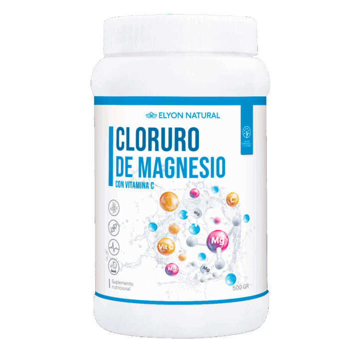 Cloruro de Magnesio y Vitamina C Polvo 500g: Vitalidad, Huesos Fuertes e Inmunidad. - Imagen 1