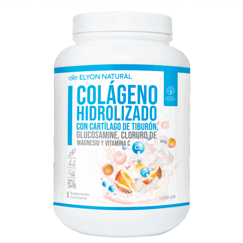 colágeno hidrolizado cartílago de tiburón glucosamina magnesio vitamina C Elyon Natural 1kg