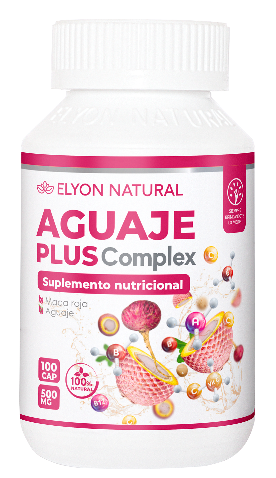 frasco de capsula aguaje plus complex con maca roja de 500 g Aguaje con Maca Roja – Cápsulas Naturales para Mujeres | Frasco x 100 cápsulas - Imagen 1