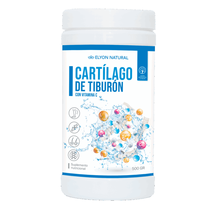Cartílago de Tiburón y Vitamina C Polvo 500g: Tratamiento Económico para Artritis, Dolor Articular y Regeneración Cartilaginosa. - Imagen 1