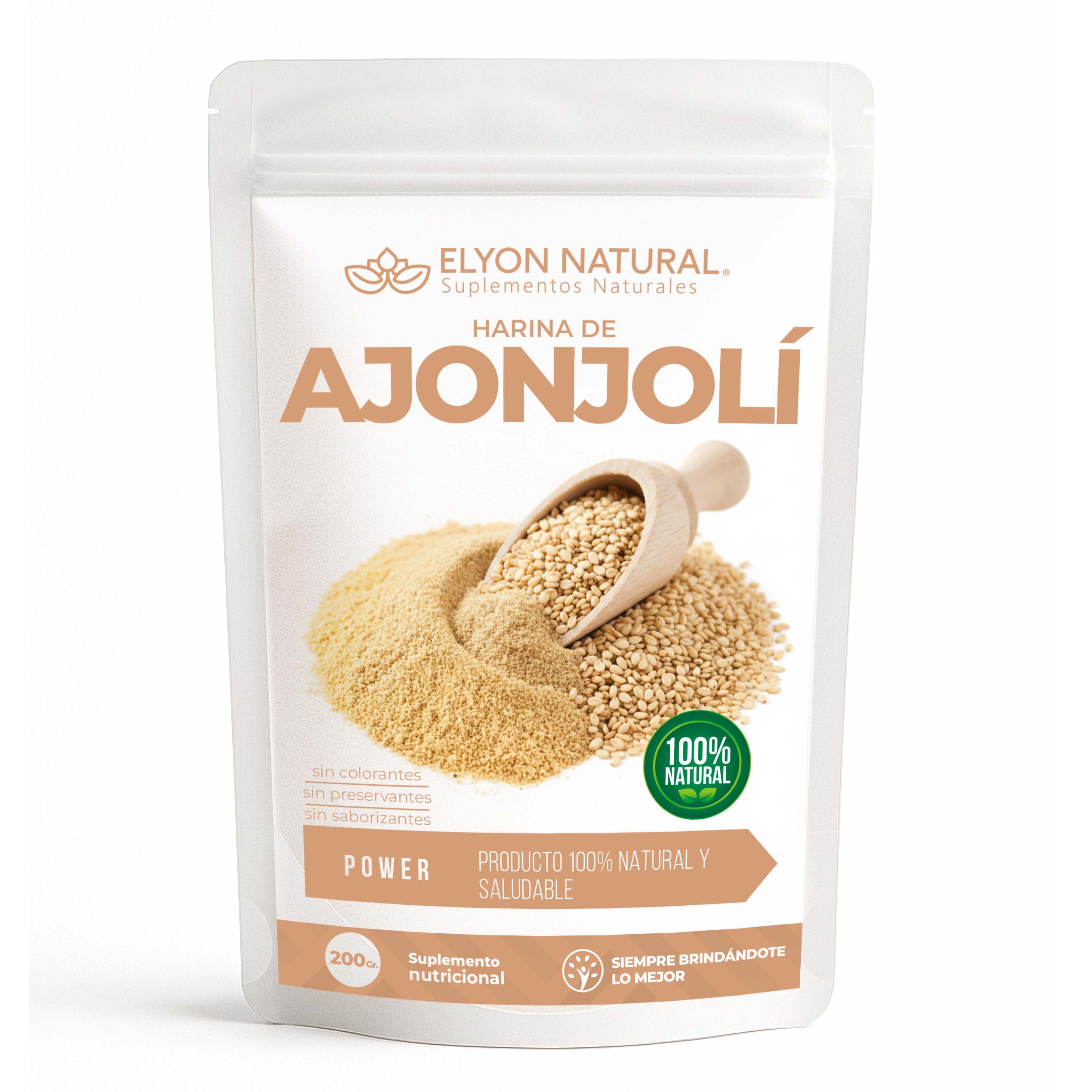 Sobre de Harina de Ajonjolí x200g – Rico en Proteínas y Fibra para Recetas Saludables Harina de Ajonjolí (Sésamo) – Keto y Sin Gluten. Alto en Proteínas para Pan y Repostería (200g) - Imagen 1