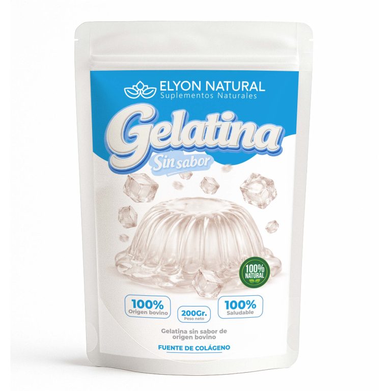 Gelatina sin sabor bovina Elyon Natural 200g fuente natural de colágeno