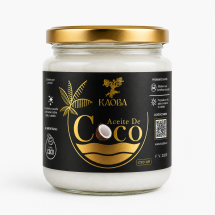 Aceite de Coco Virgen 250g | Prensado en Frío – Belleza y Cocina