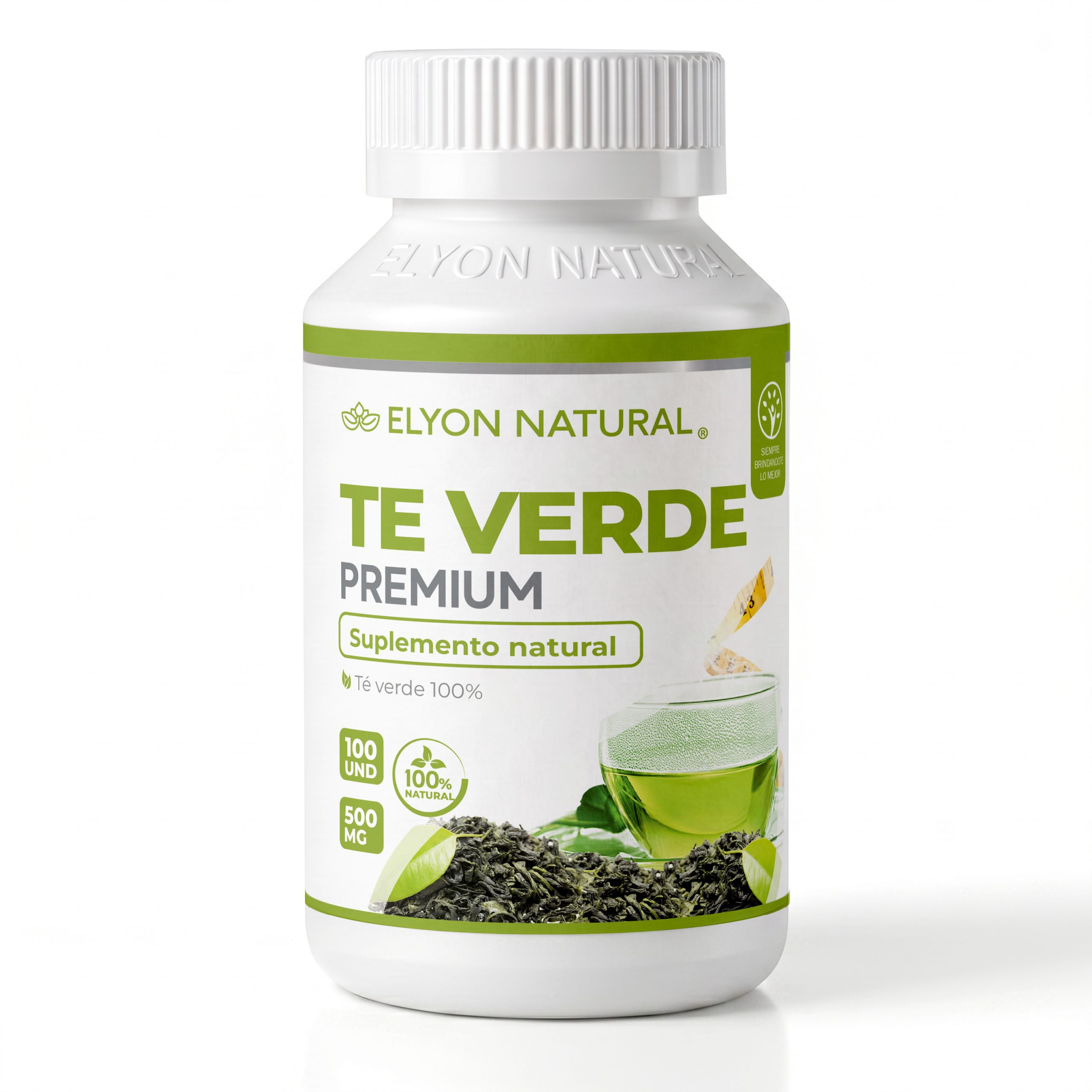 cápsula te verde Té Verde Premium x 100 Cápsulas – Quema Grasa, Antioxidante Natural y Activador del Metabolismo | Elyon Natural Perú - Imagen 1