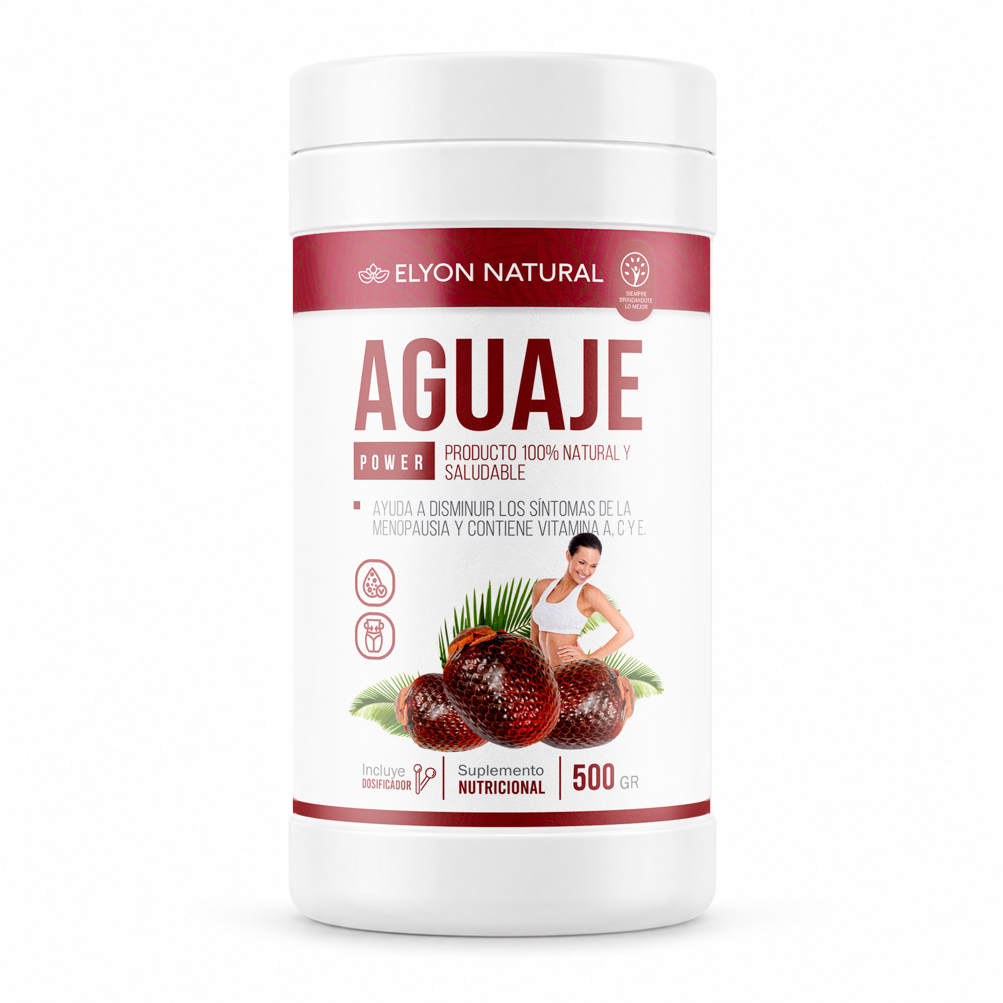 pote aguaje 500g Aguaje Amazónico 500g – Equilibrio Hormonal, Piel Radiante y Belleza Natural - Imagen 1