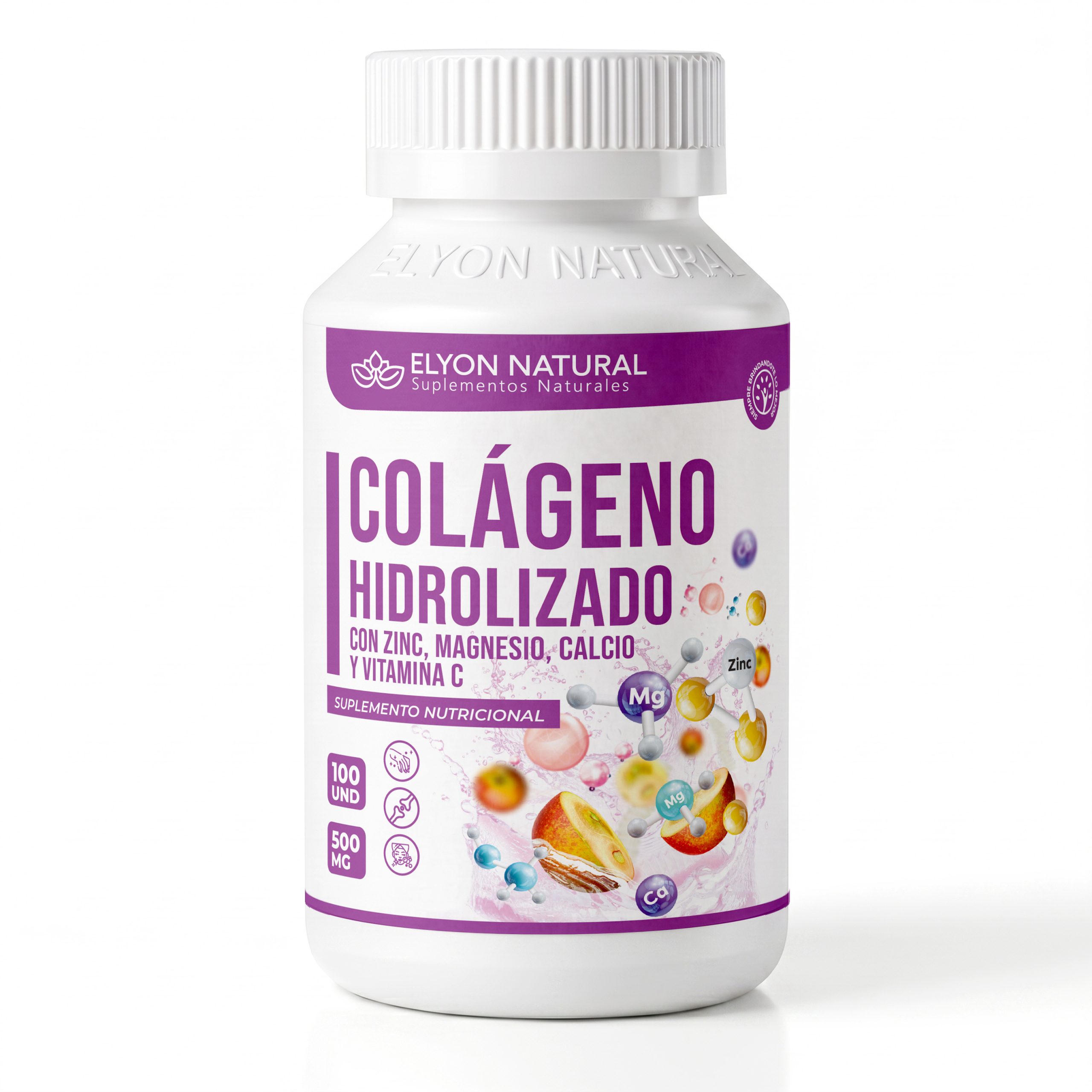 vitalmax Colágeno Hidrolizadocon Zinc, Calcio, Magnesio y Vitamina C (100 cápsulas) - Imagen 1