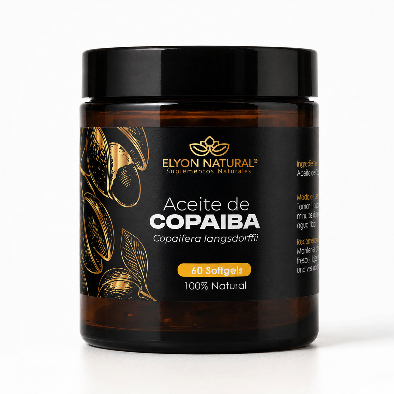 4 Aceite de Copaiba en Softgels 60 unidades | Elyon Natural - Imagen 1