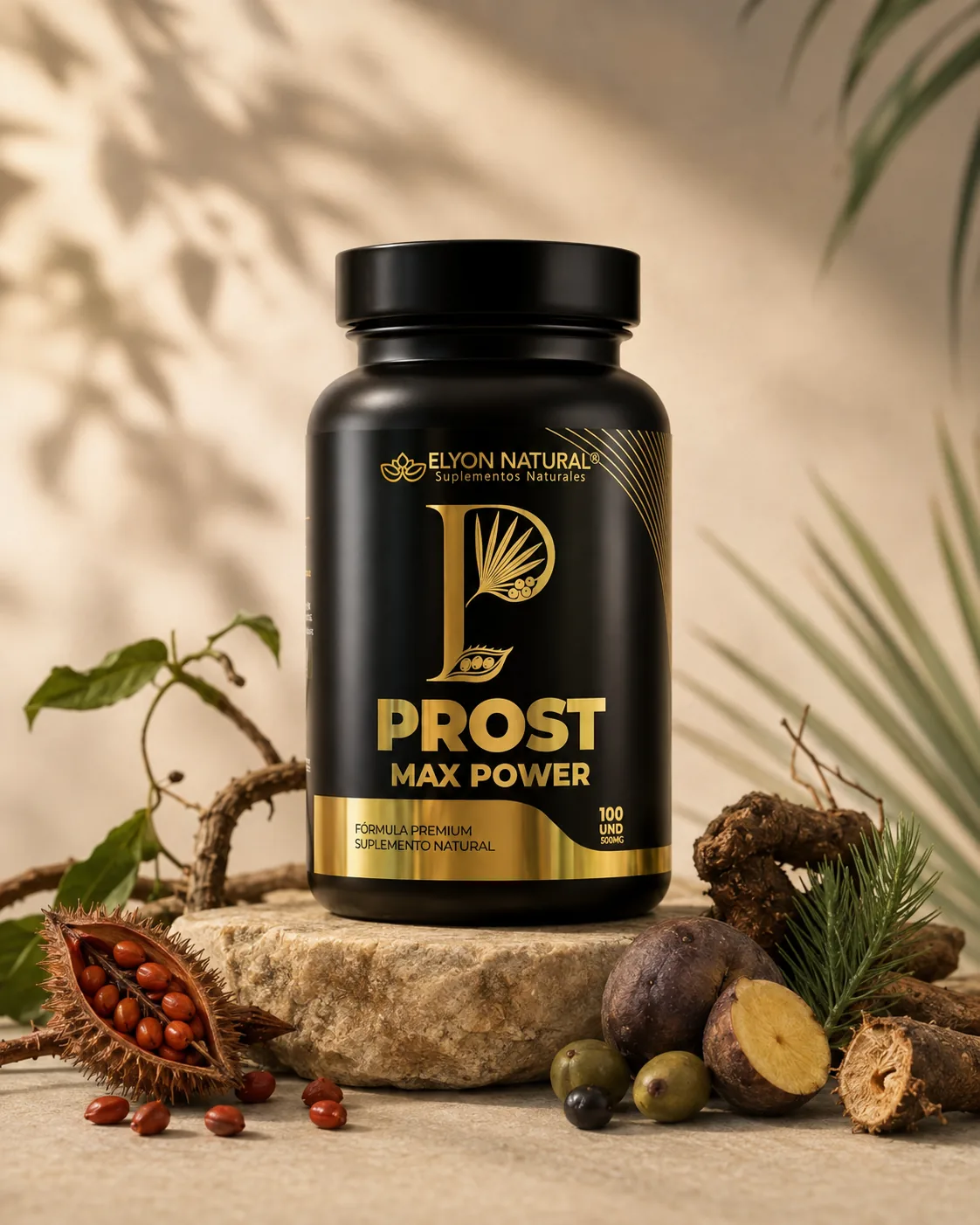 Prost Max Power x 100 Cápsulas – Salud Prostática, Vitalidad Masculina y Bienestar Urinario | Elyon Natural Perú
