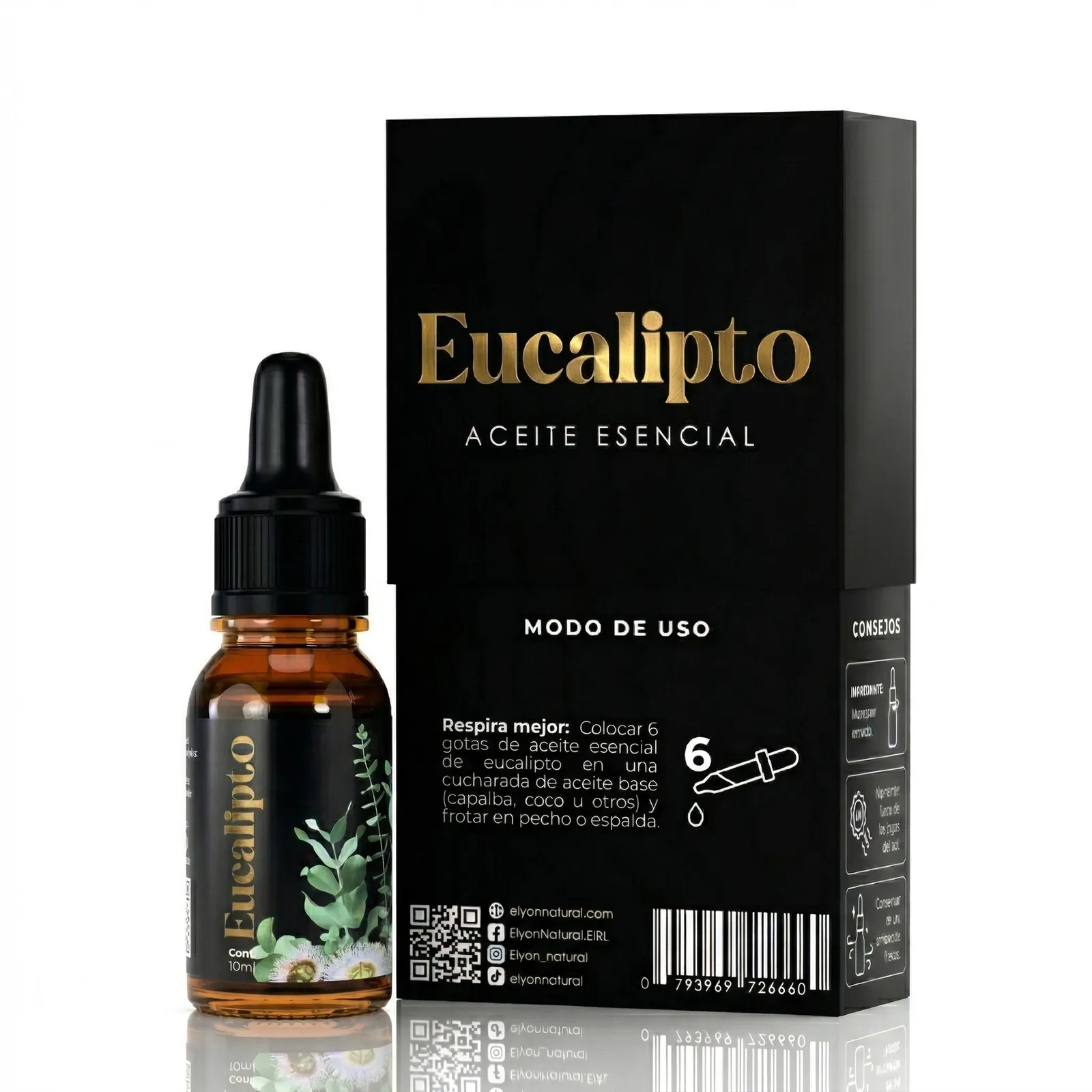 Aceite Esencial de Eucalipto 10ML ELYON NATURAL, imagen 3