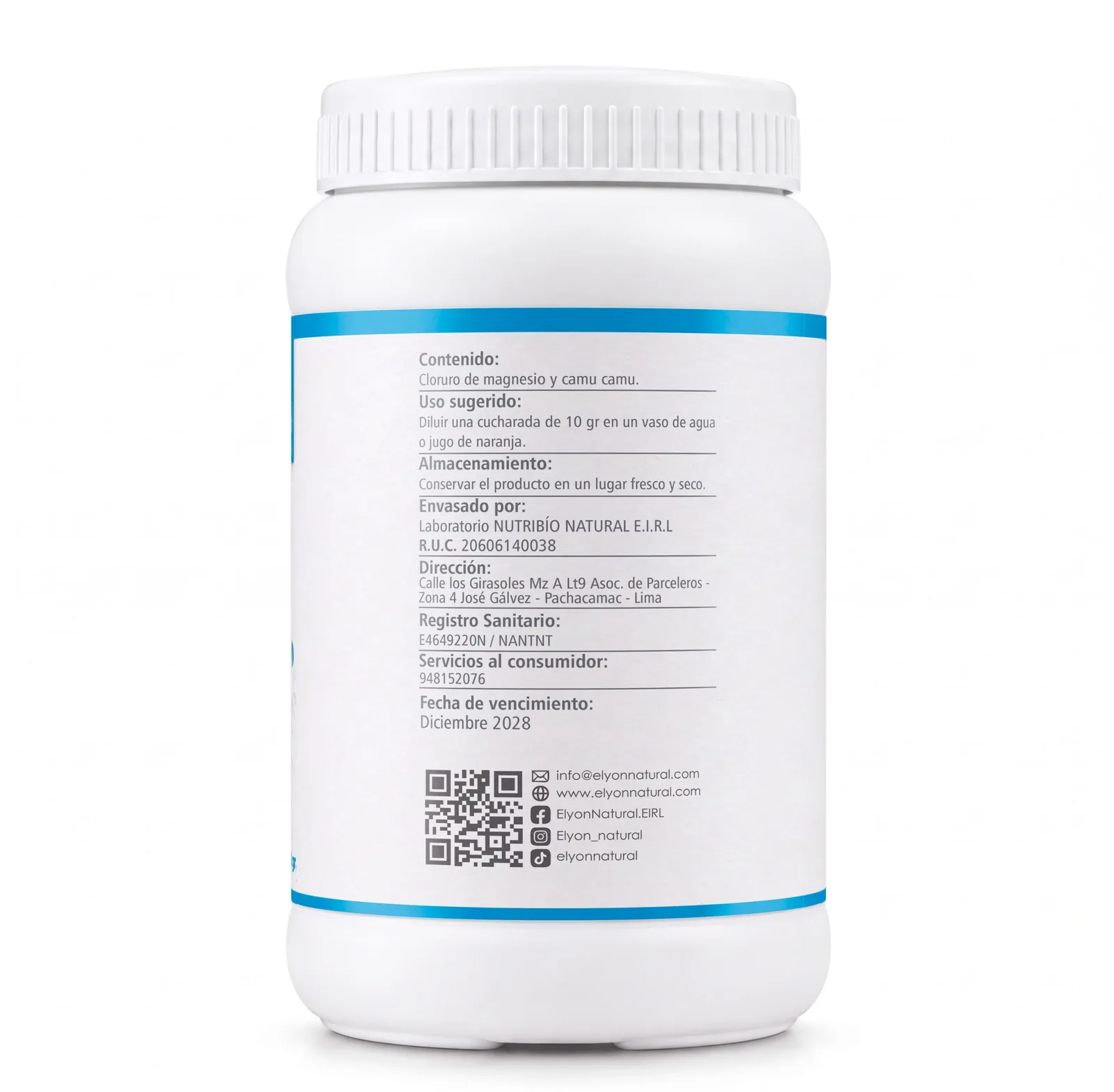 Cloruro de Magnesio con Vitamina C 500g | Elyon Natural, imagen 3
