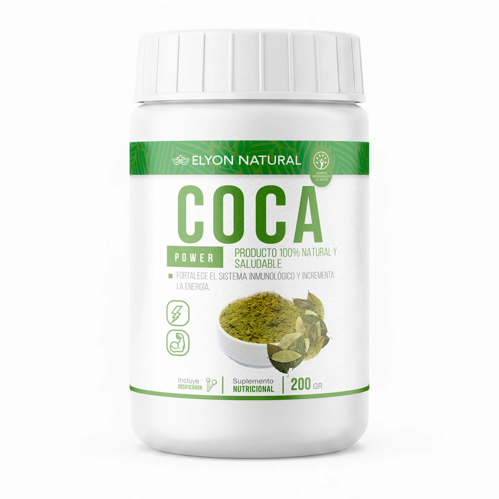 Coca Power 200g | Harina de Coca 100% Pura en Polvo | Elyon Natural, imagen 1
