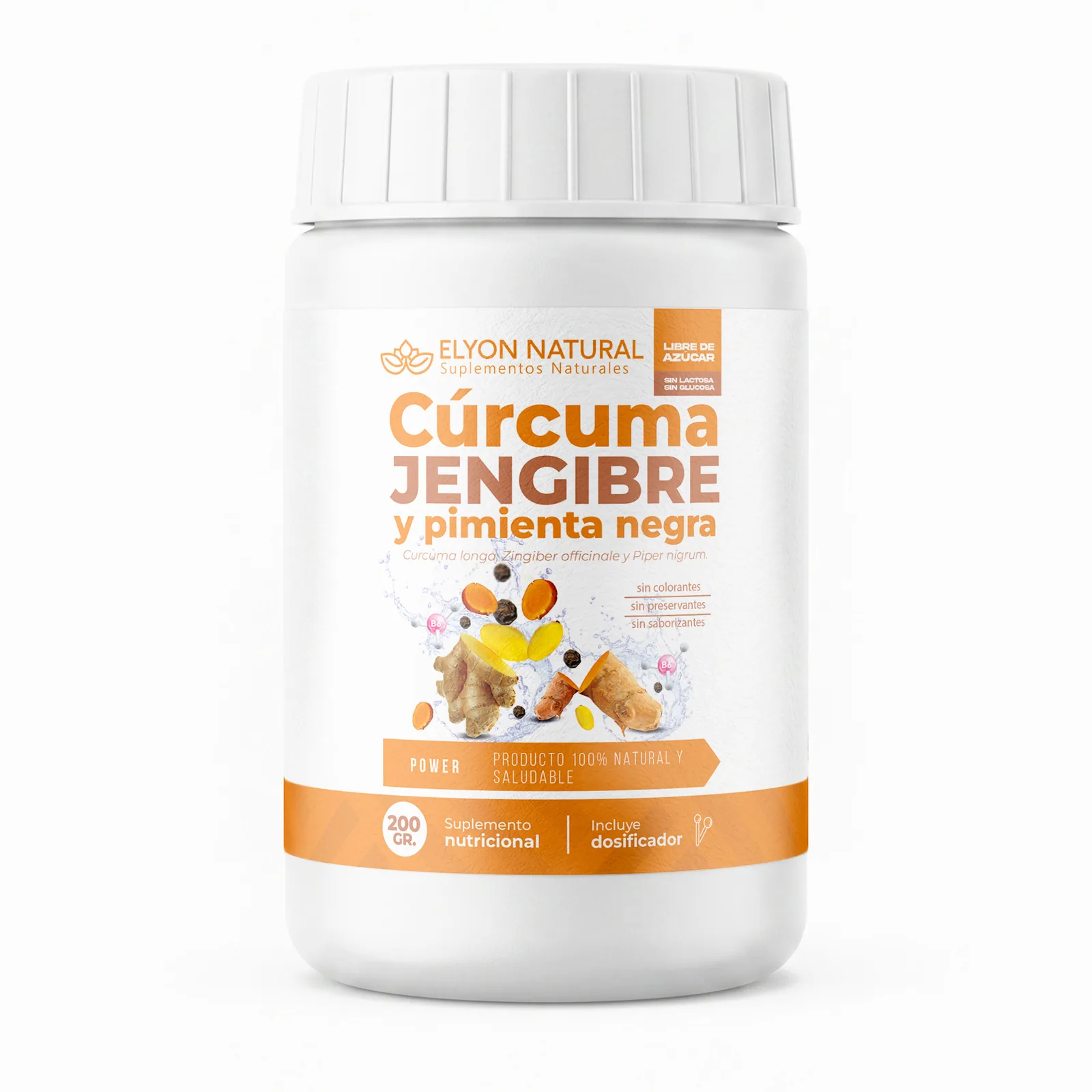 Cúrcuma Jengibre y Pimienta Negra 200g | Elyon Natural, imagen 1
