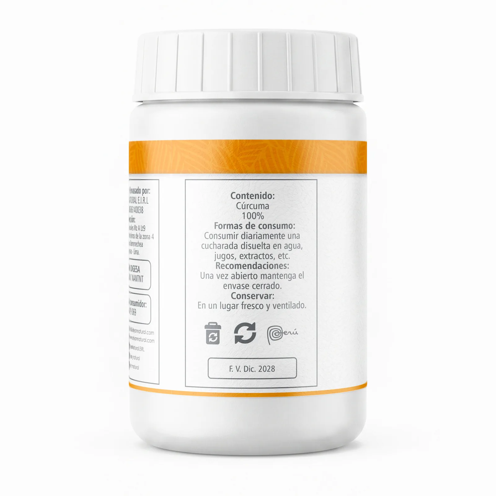Cúrcuma en Polvo 100% Pura 200g | Elyon Natural, imagen 3
