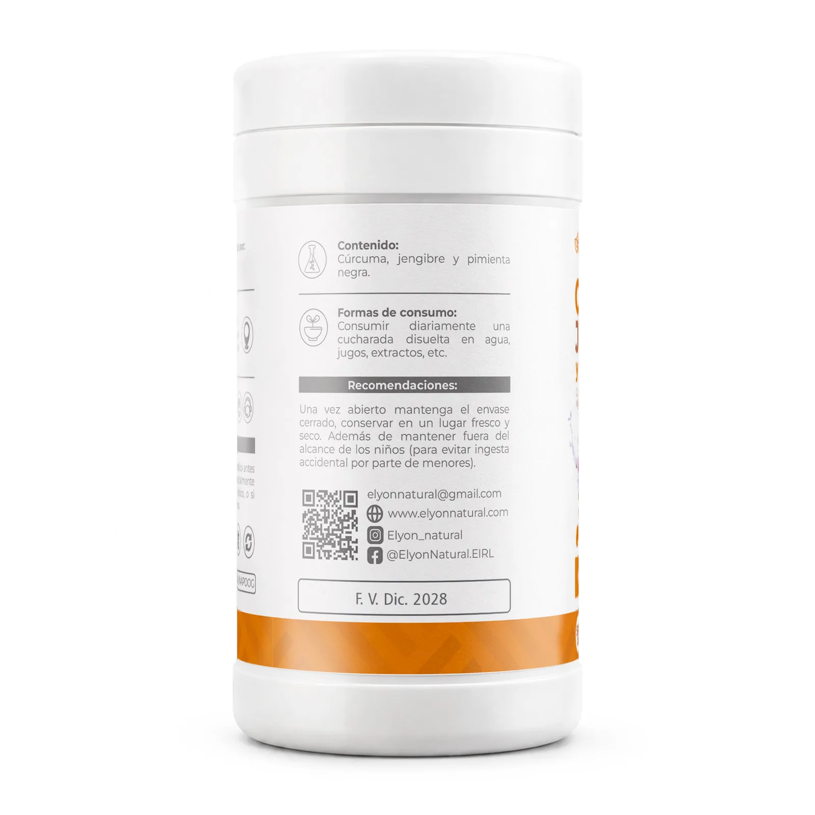 Cúrcuma Jengibre y Pimienta Negra 500g | Elyon Natural, imagen 3