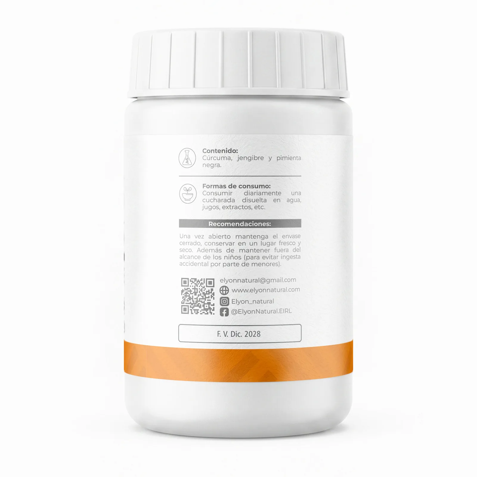 Cúrcuma Jengibre y Pimienta Negra 200g | Elyon Natural, imagen 3