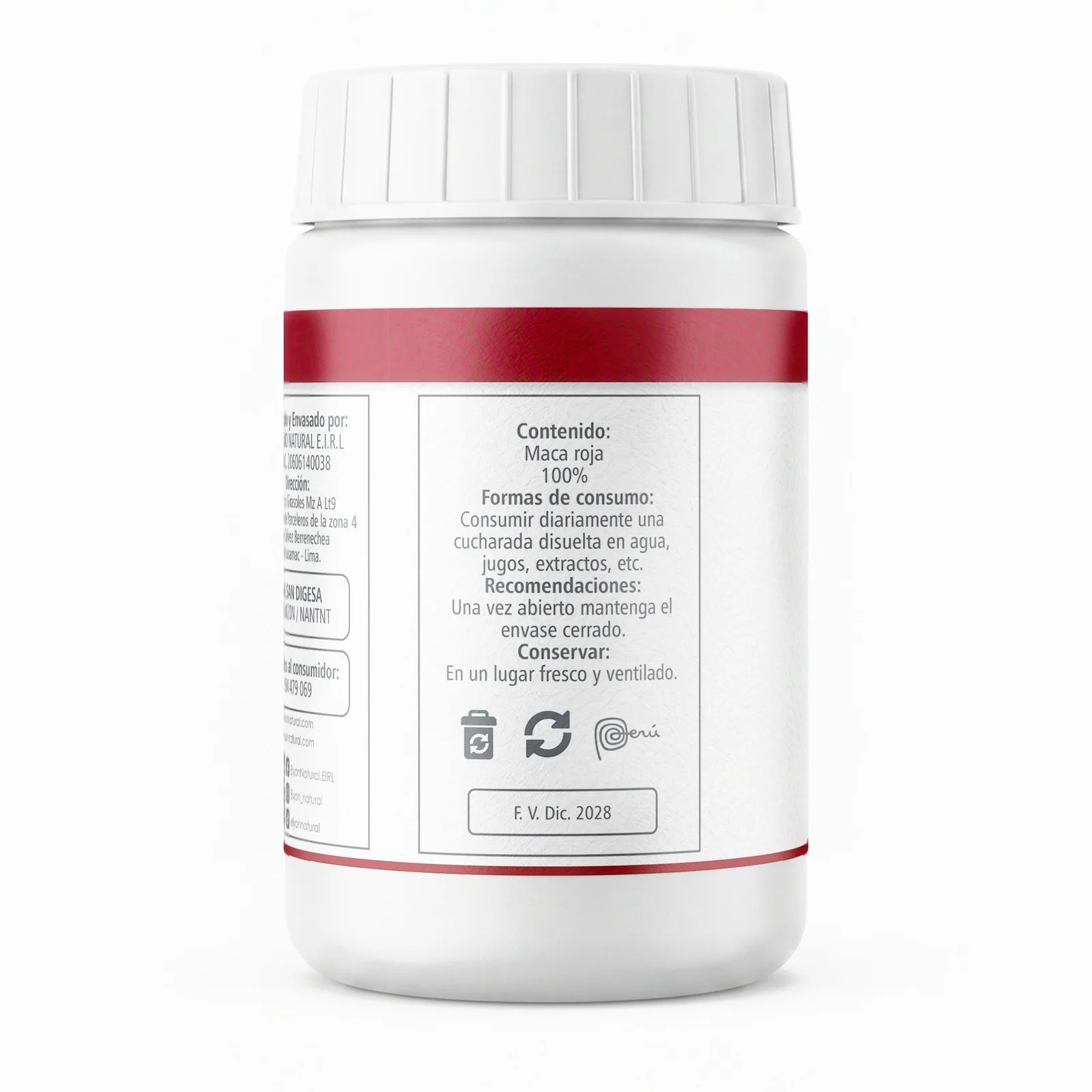 Maca Roja en Polvo 100% Pura 200g | Elyon Natural Power, imagen 3