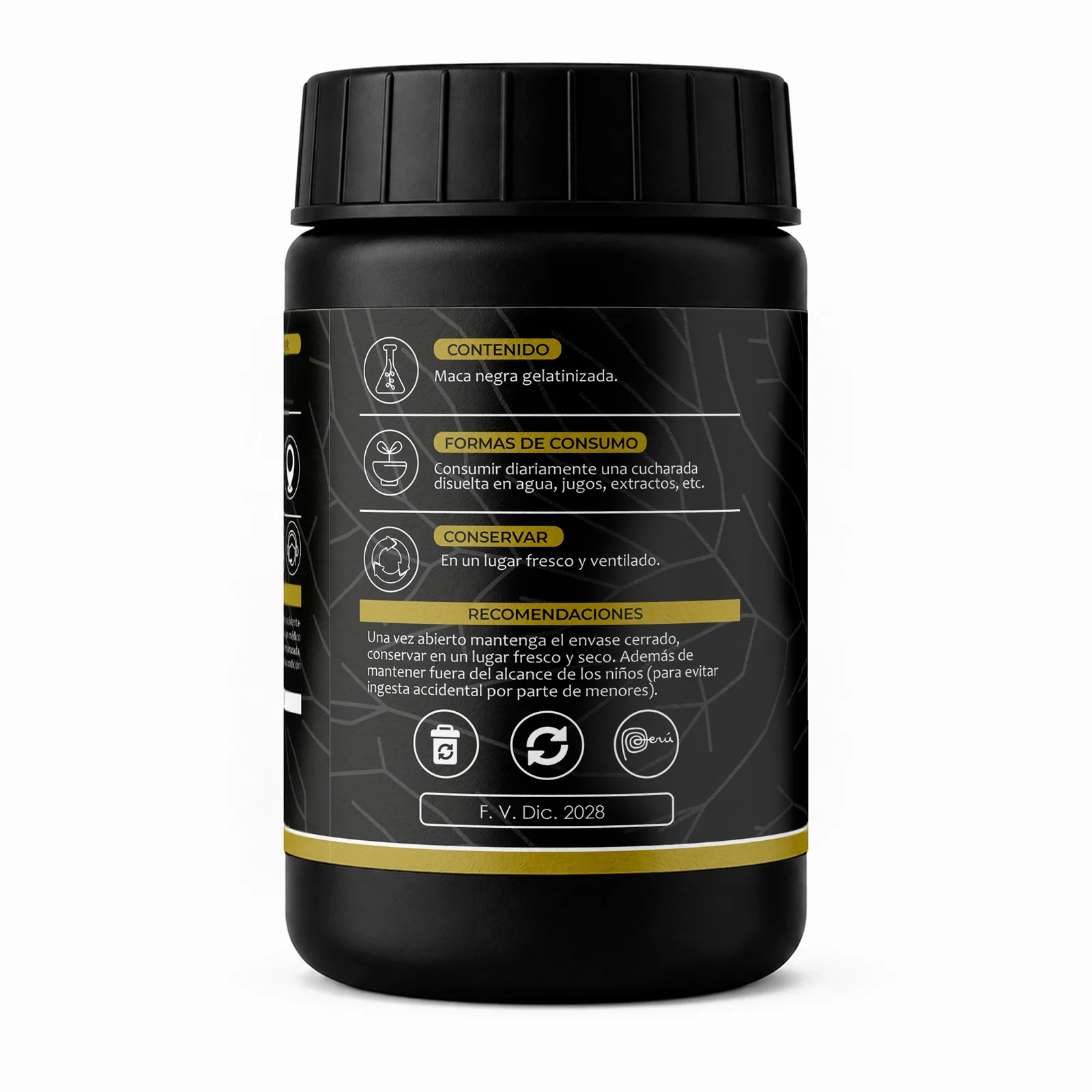 Maca Negra Gelatinizada 200g | Pura y Natural | Elyon Power, imagen 3