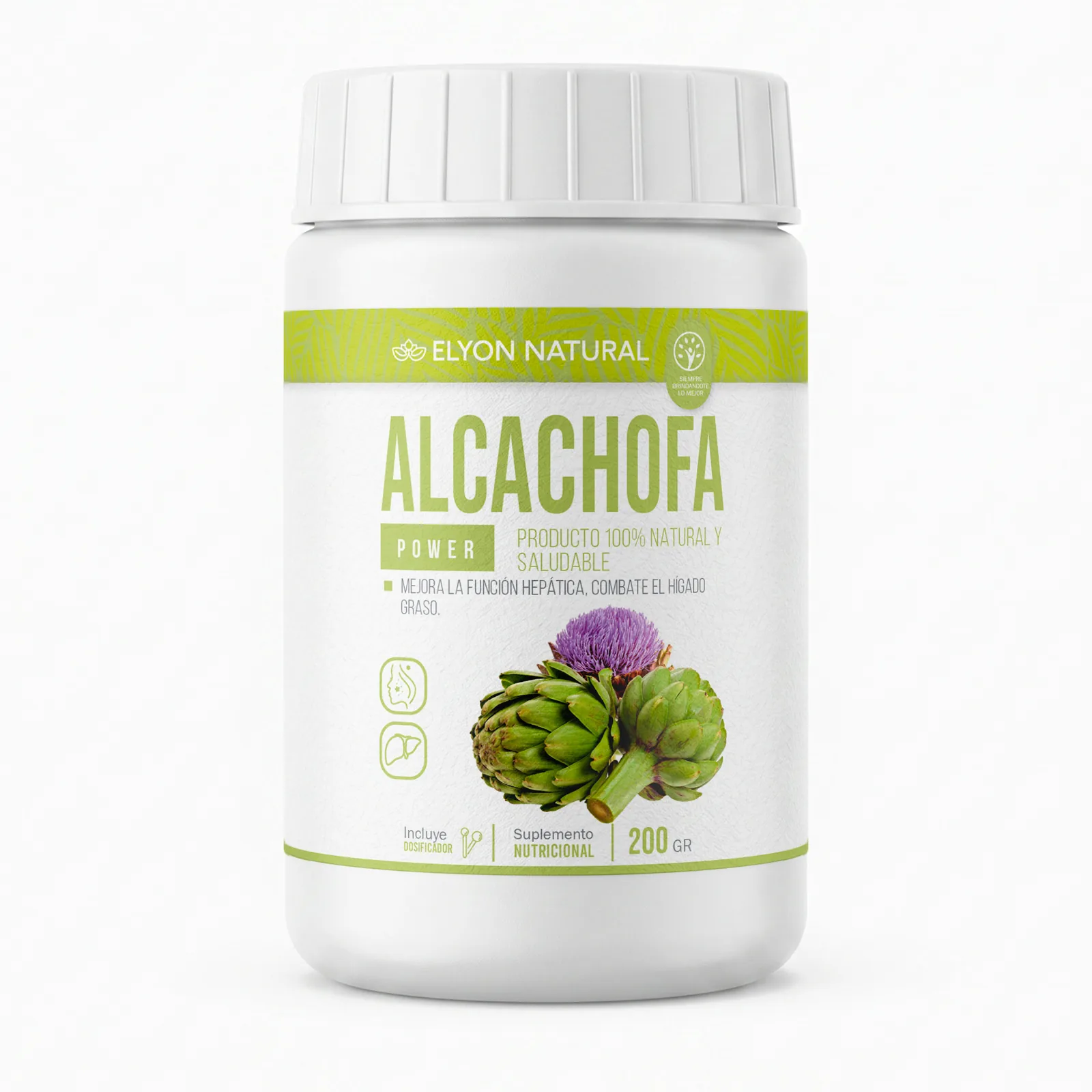 Alcachofa Power 200g Polvo Soluble – Protector Hepático Natural para Hígado Graso | Elyon Natural, imagen 1