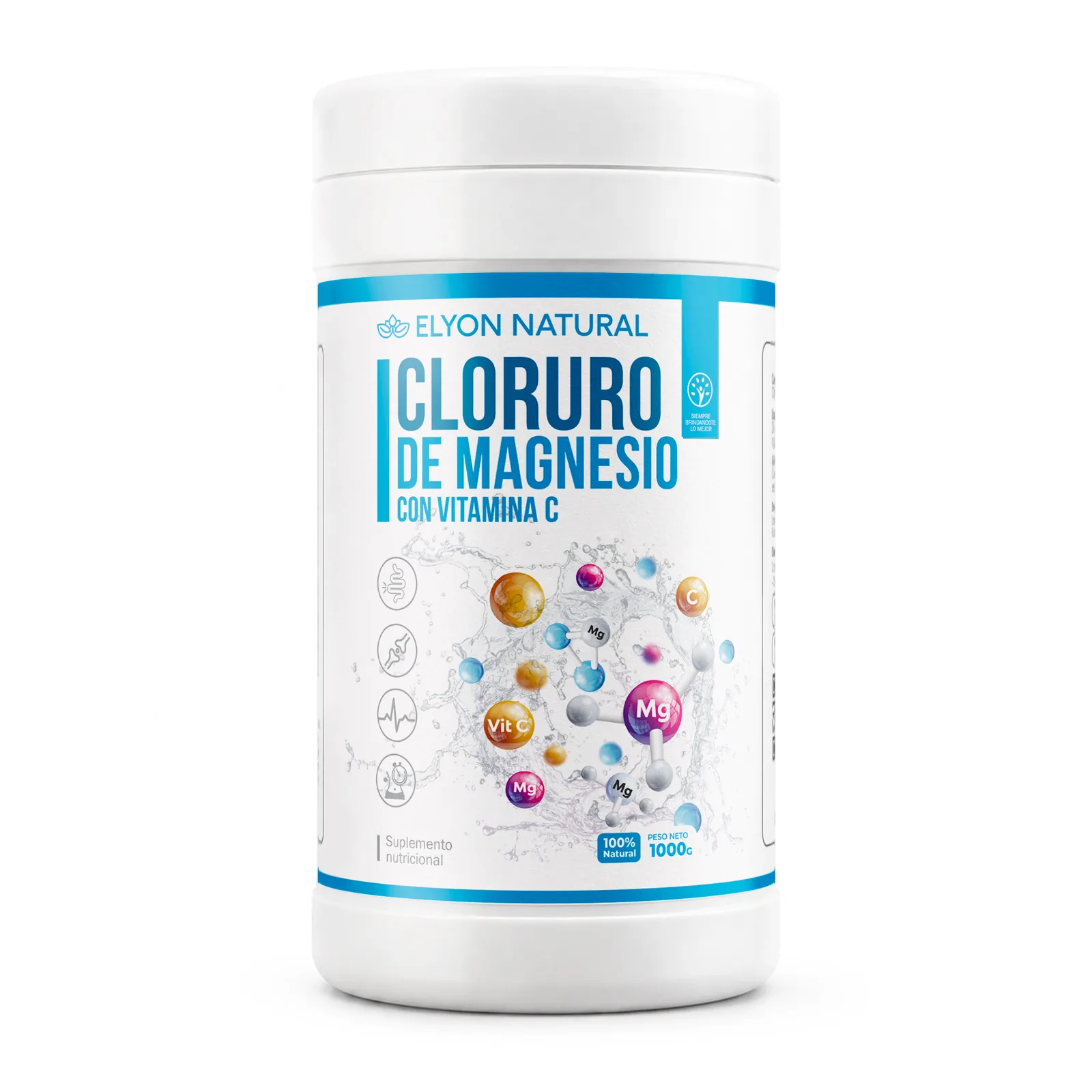 Cloruro de Magnesio con Vitamina C 1000g | Elyon Natural, imagen 1