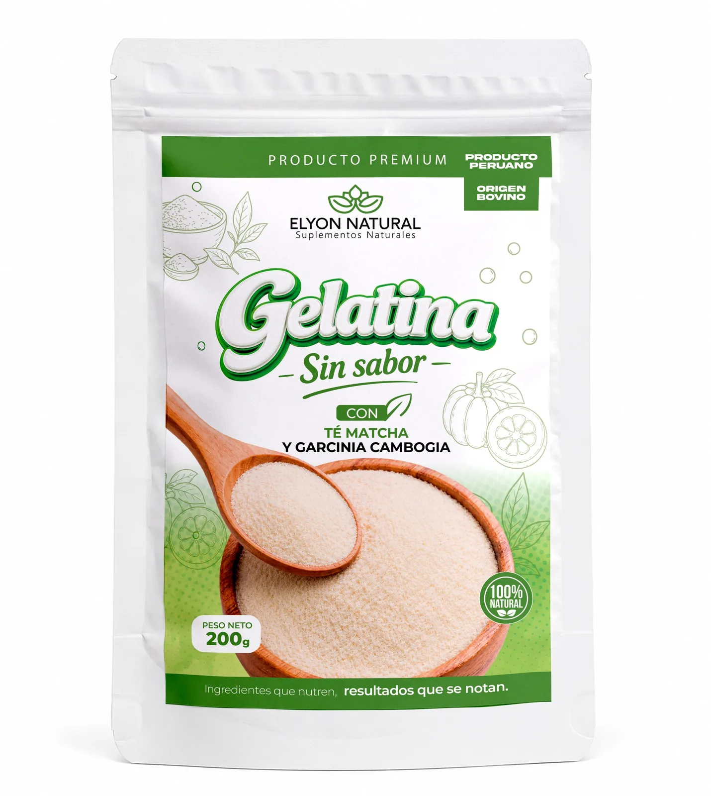 Gelatina con Té Matcha y Garcinia Cambogia