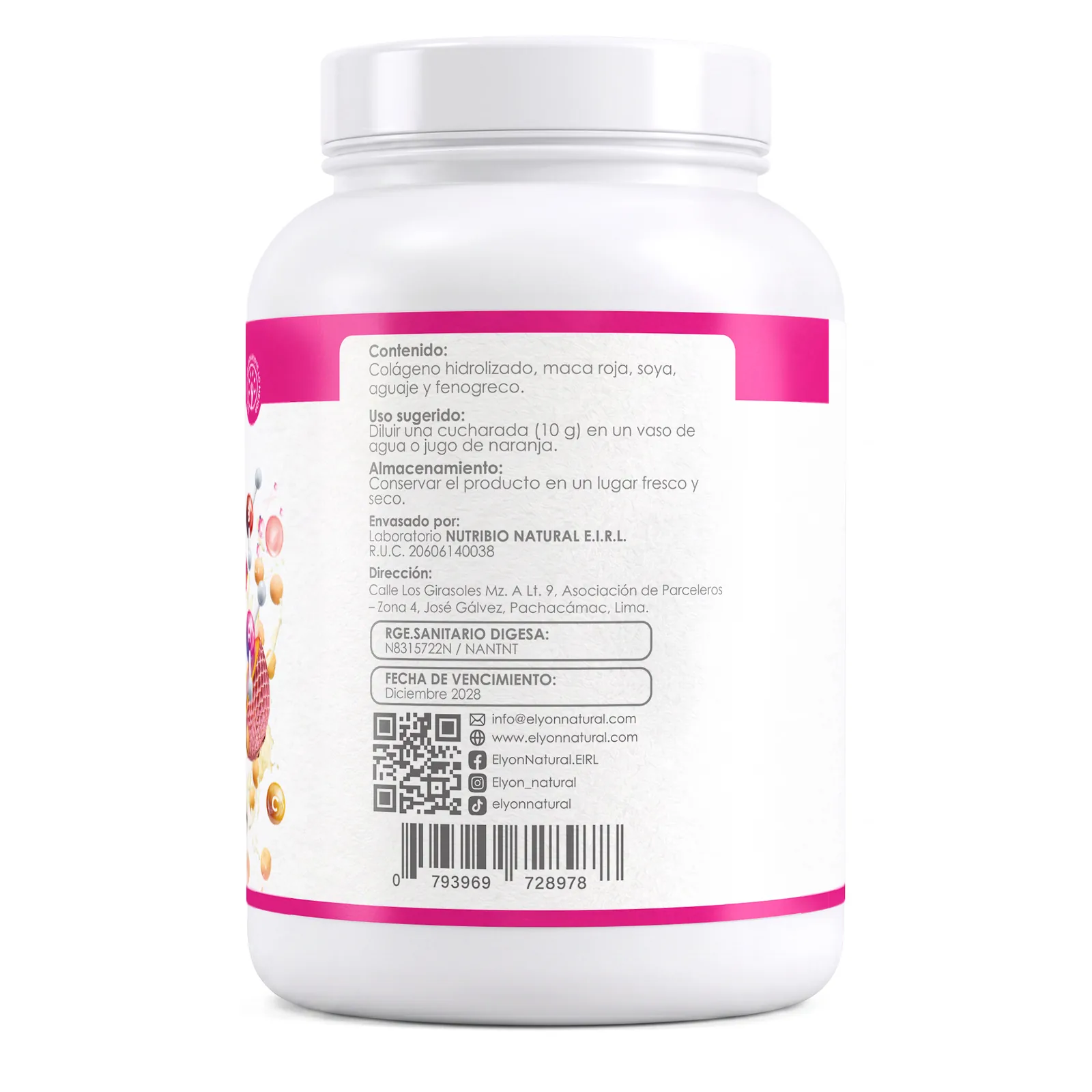 MENO VITAL Collagen 1KG Aguaje Maca Roja Soya | Elyon Natural, imagen 2