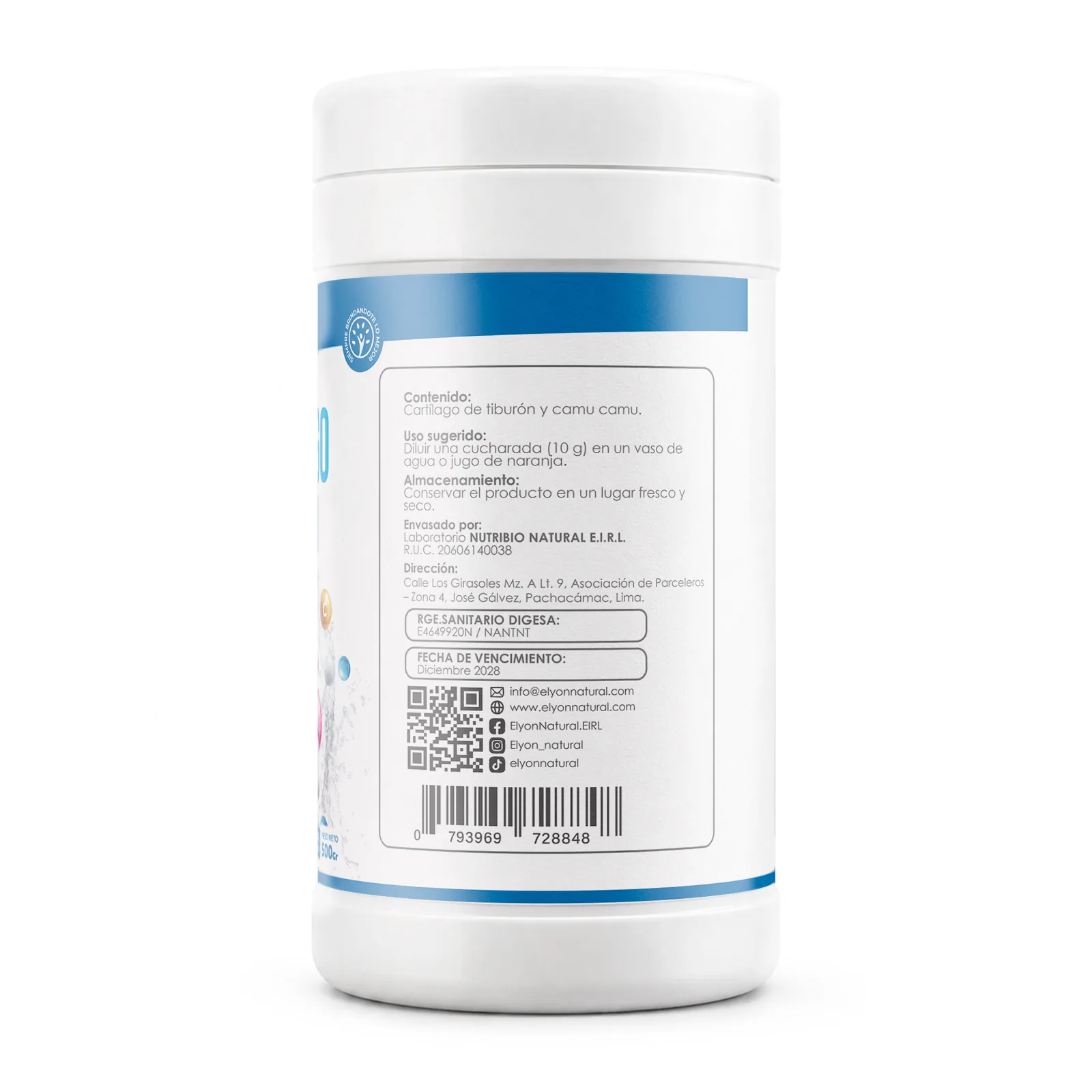 Cartílago de Tiburón con Vitamina C 500g | Elyon Natural, imagen 2