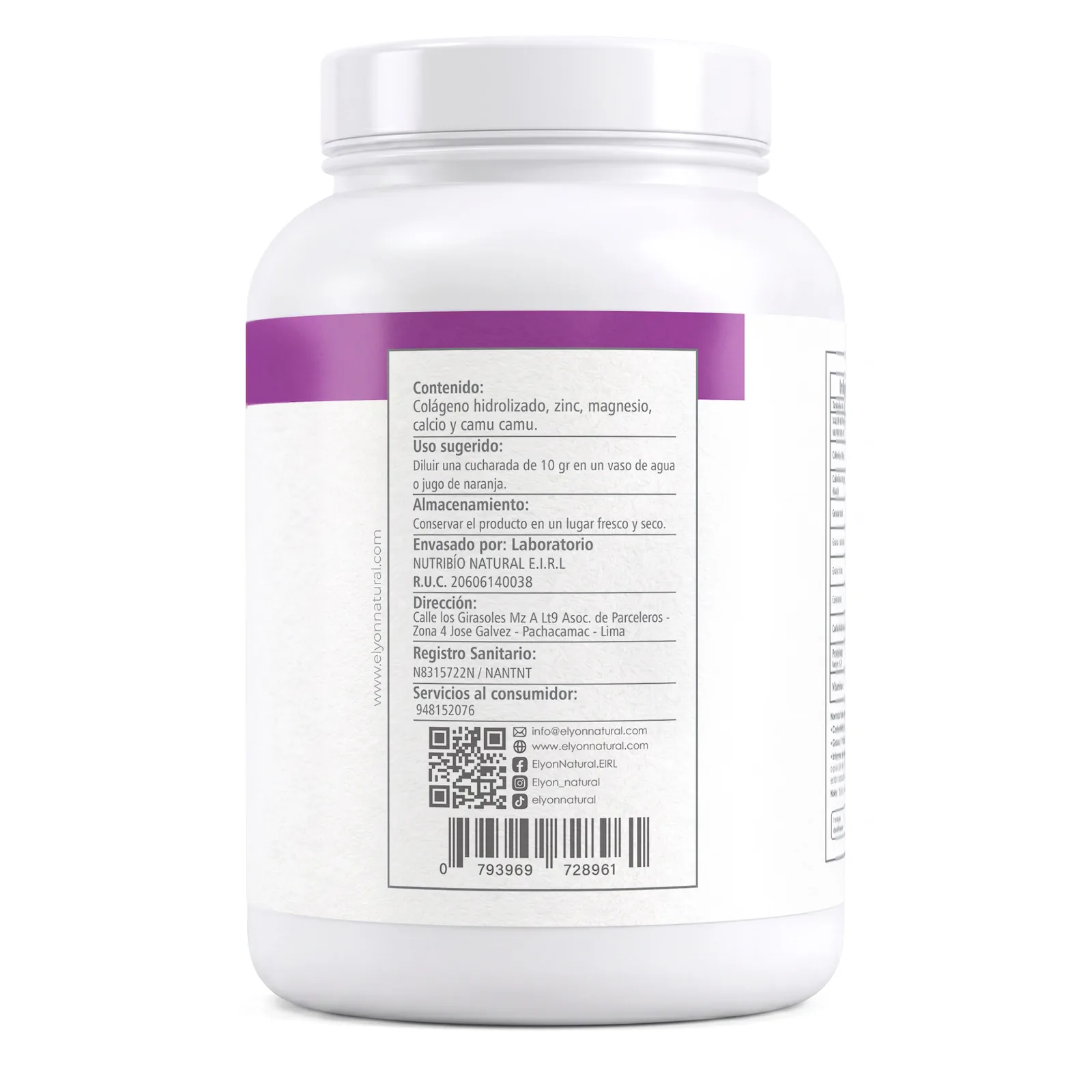 Colágeno Hidrolizado + Calcio, Zinc, Magnesio y Vitamina C 1kg – Huesos, Articulaciones y Piel | Elyon Natural, imagen 2