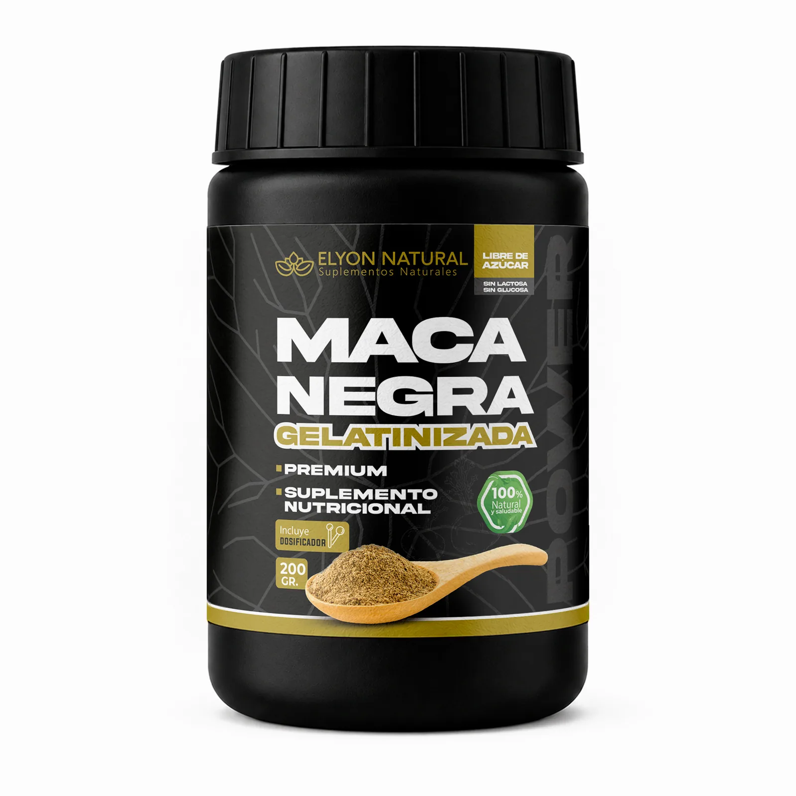 Maca Negra Gelatinizada 200g | Pura y Natural | Elyon Power, imagen 1