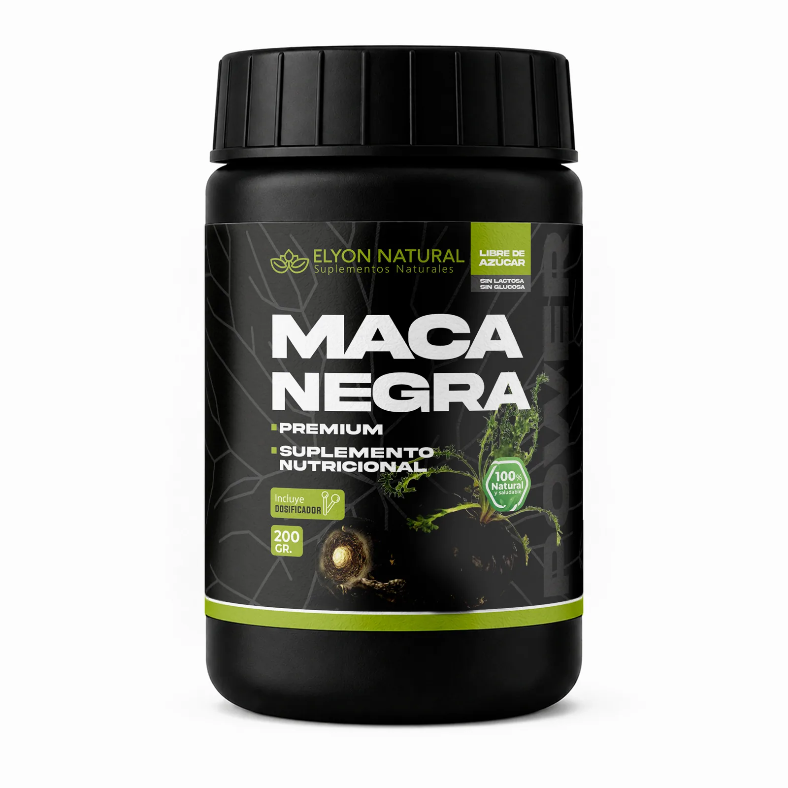 Maca Negra en Polvo 100% Pura 200g | Elyon Natural Power, imagen 1