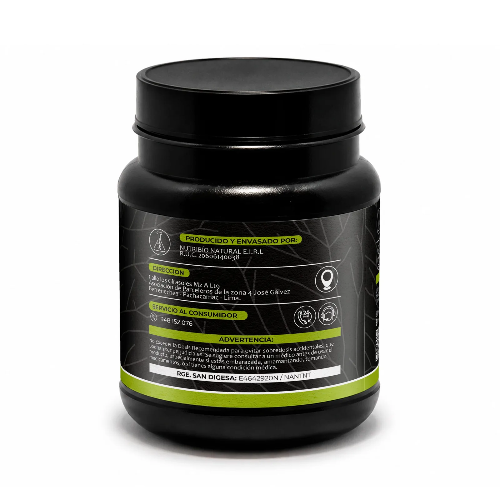 Maca Negra Pura 100% Premium 500g (Con Dosificador) | Elyon Natural, imagen 2