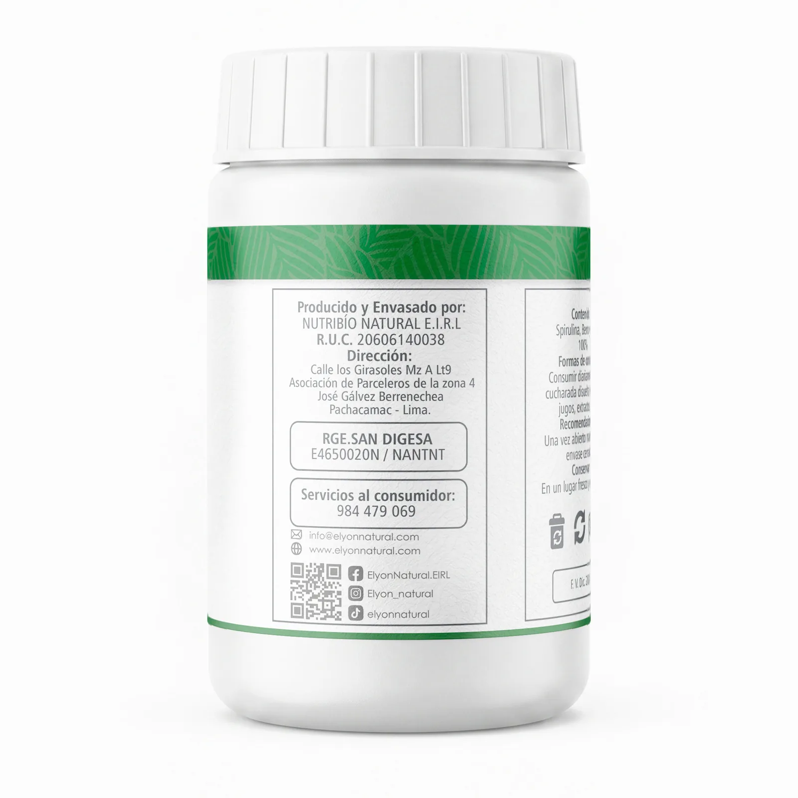 Comprar Spirulina Power 200g – Superalimento Proteico, Energía y Detox Natural | Elyon Natural, imagen 2
