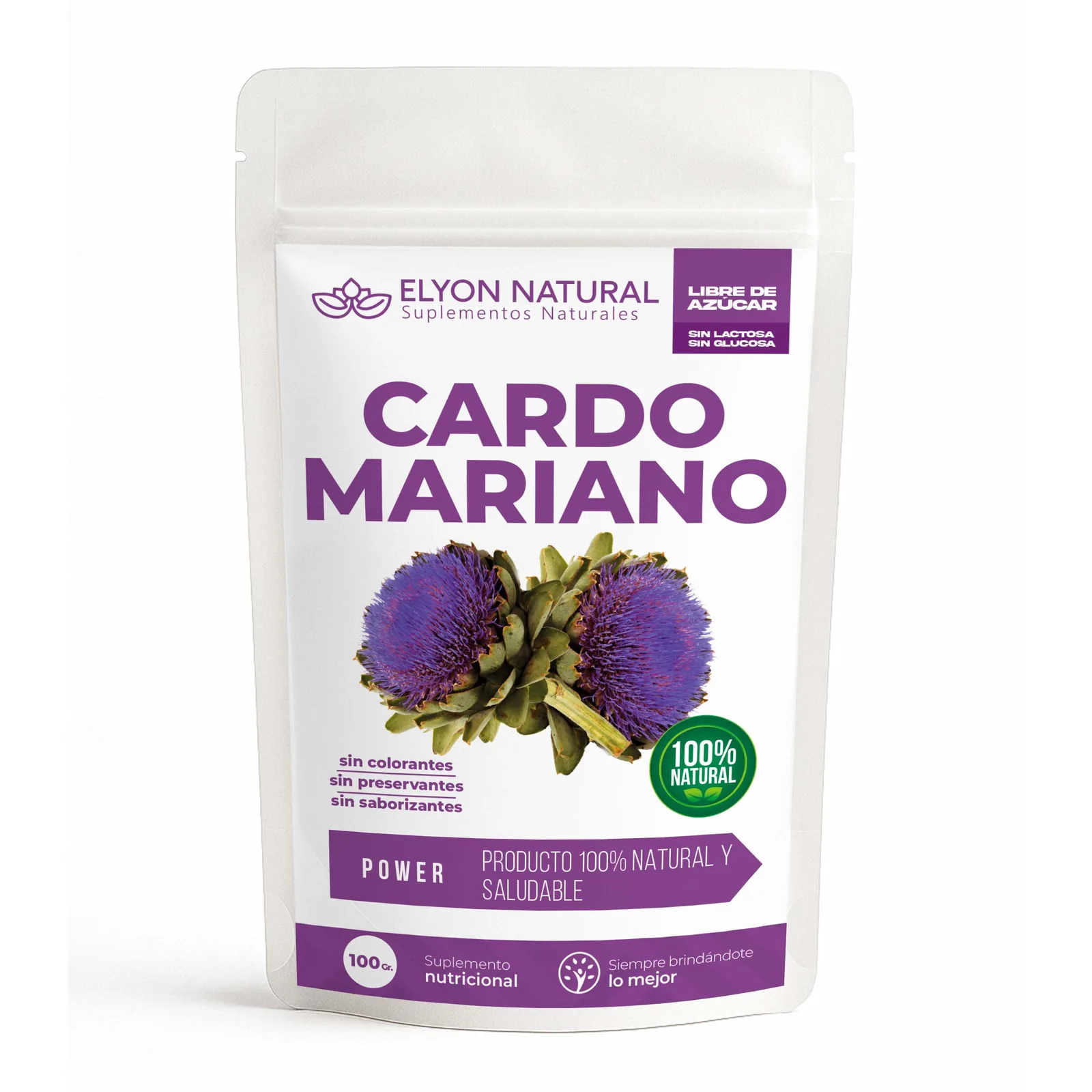 Sobre de Cardo Mariano x100g – Apoyo Natural para Salud Hepática y Detox, imagen 1