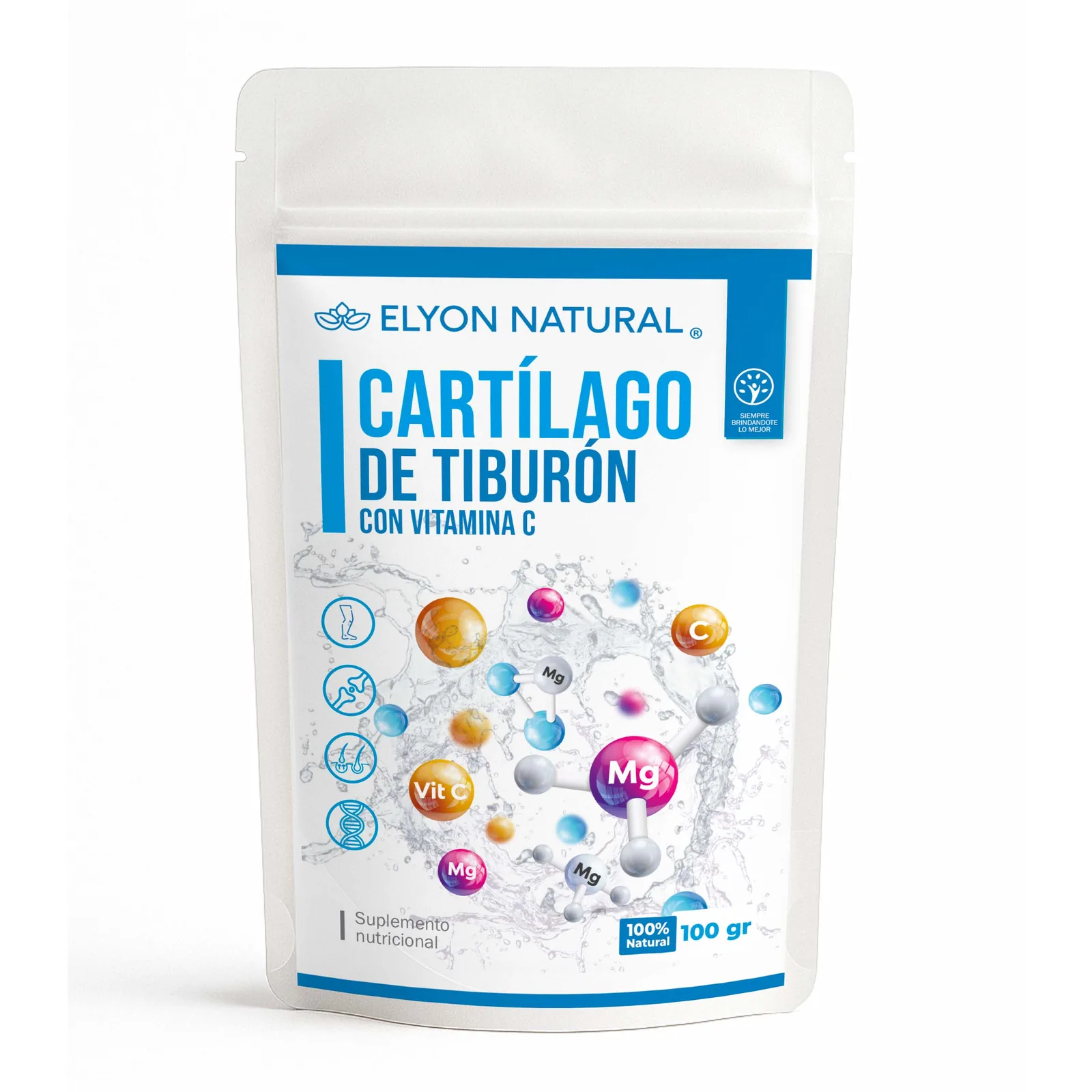 Sobre de Cartílago de Tiburón x100g – Suplemento Natural para Articulaciones y Huesos, imagen 1
