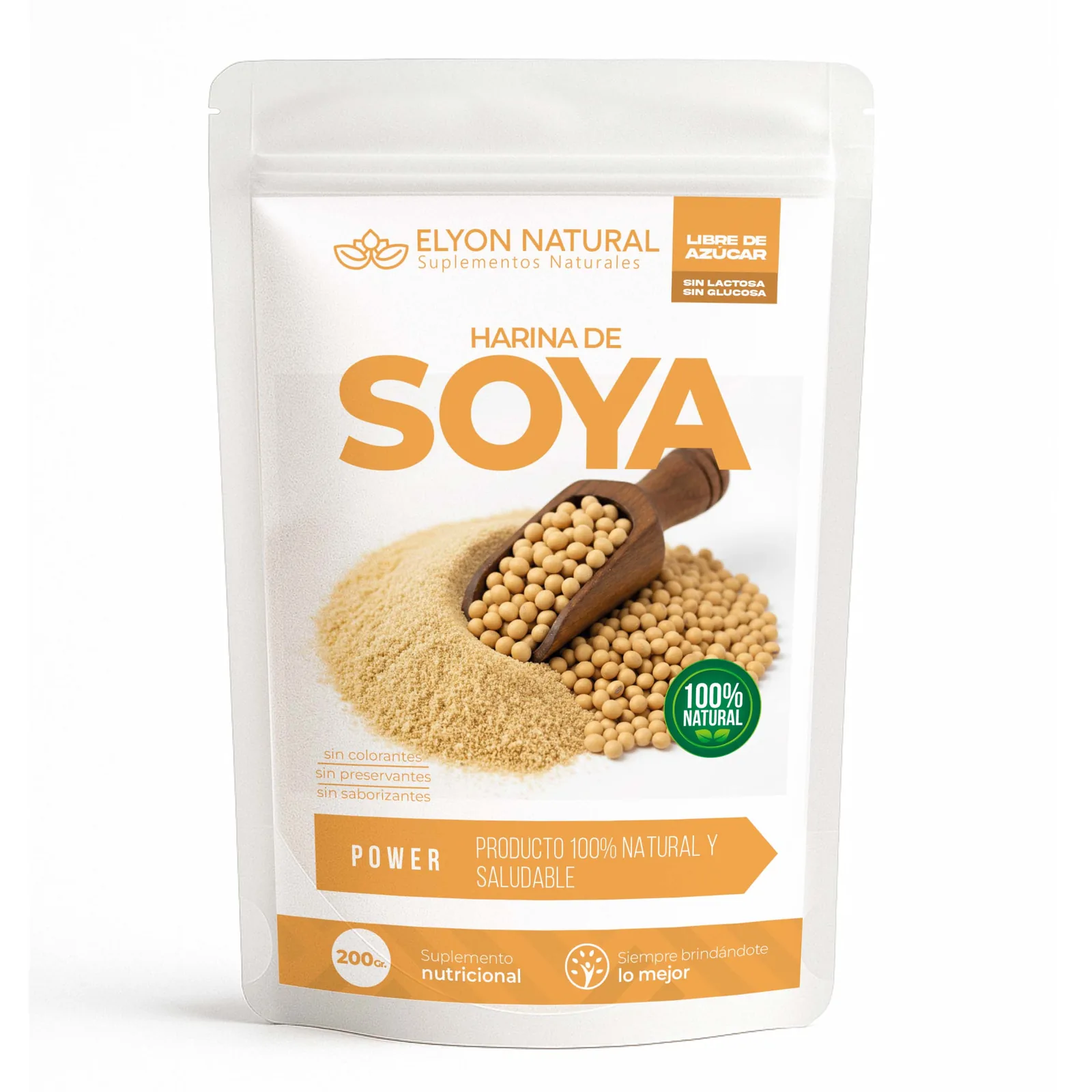 Sobre de Harina de Soya 200g – Proteína Vegetal Natural y Rica en Nutrientes, imagen 1