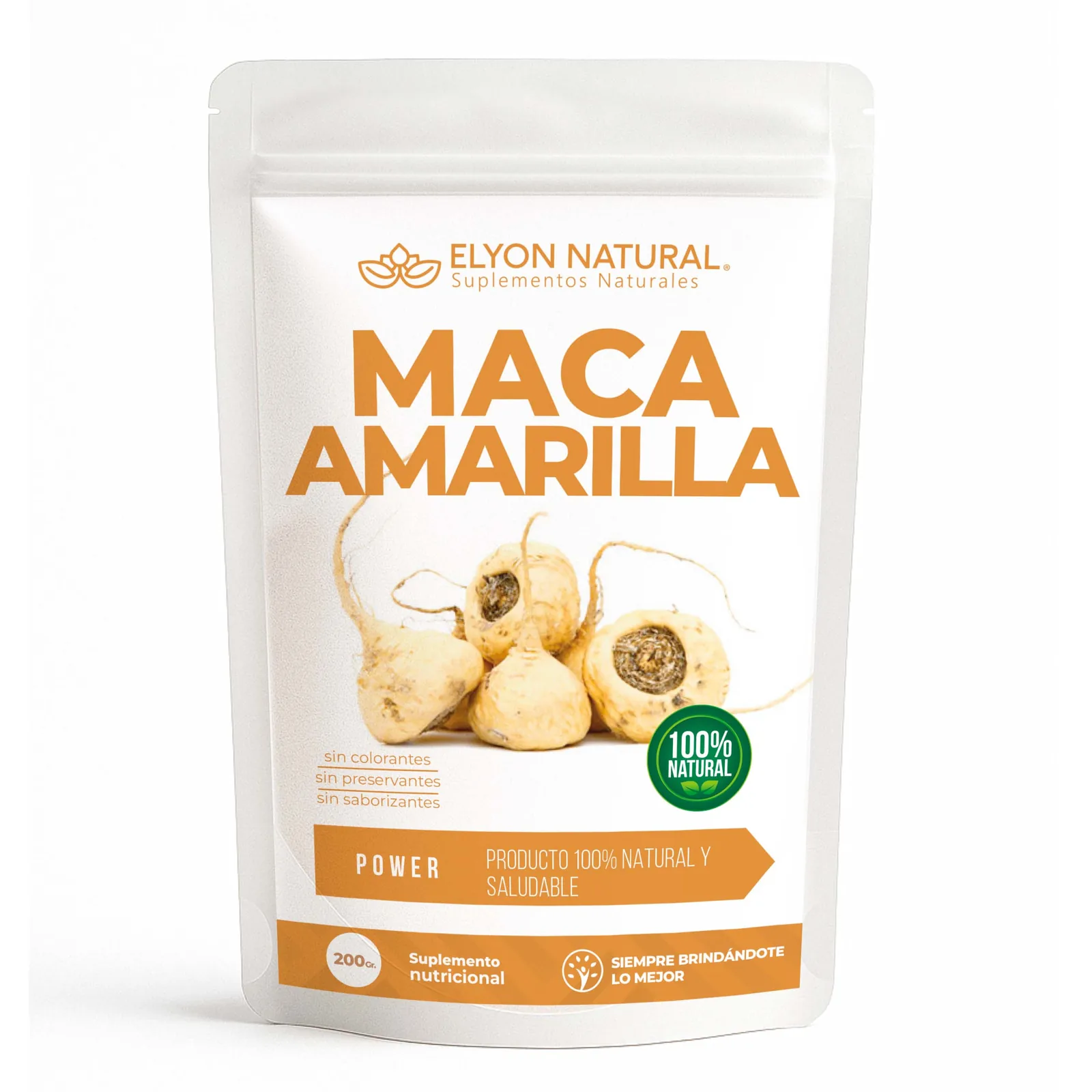 Sobre de Maca Amarilla x200g – Apoyo Natural para Energía y Vitalidad Hormonal, imagen 1