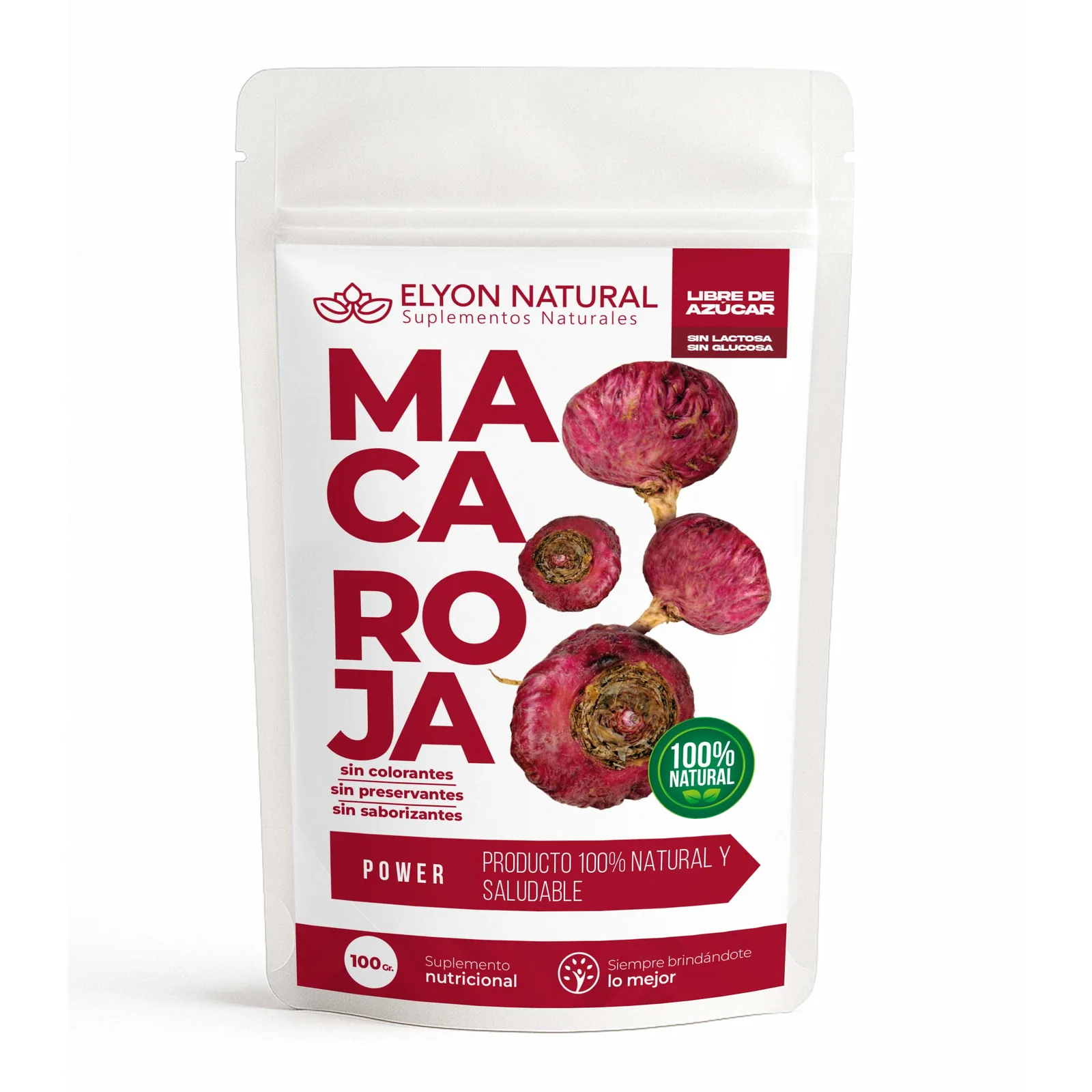 Sobre de Maca Roja x100g – Apoyo Natural para Equilibrio Hormonal y Energía, imagen 1