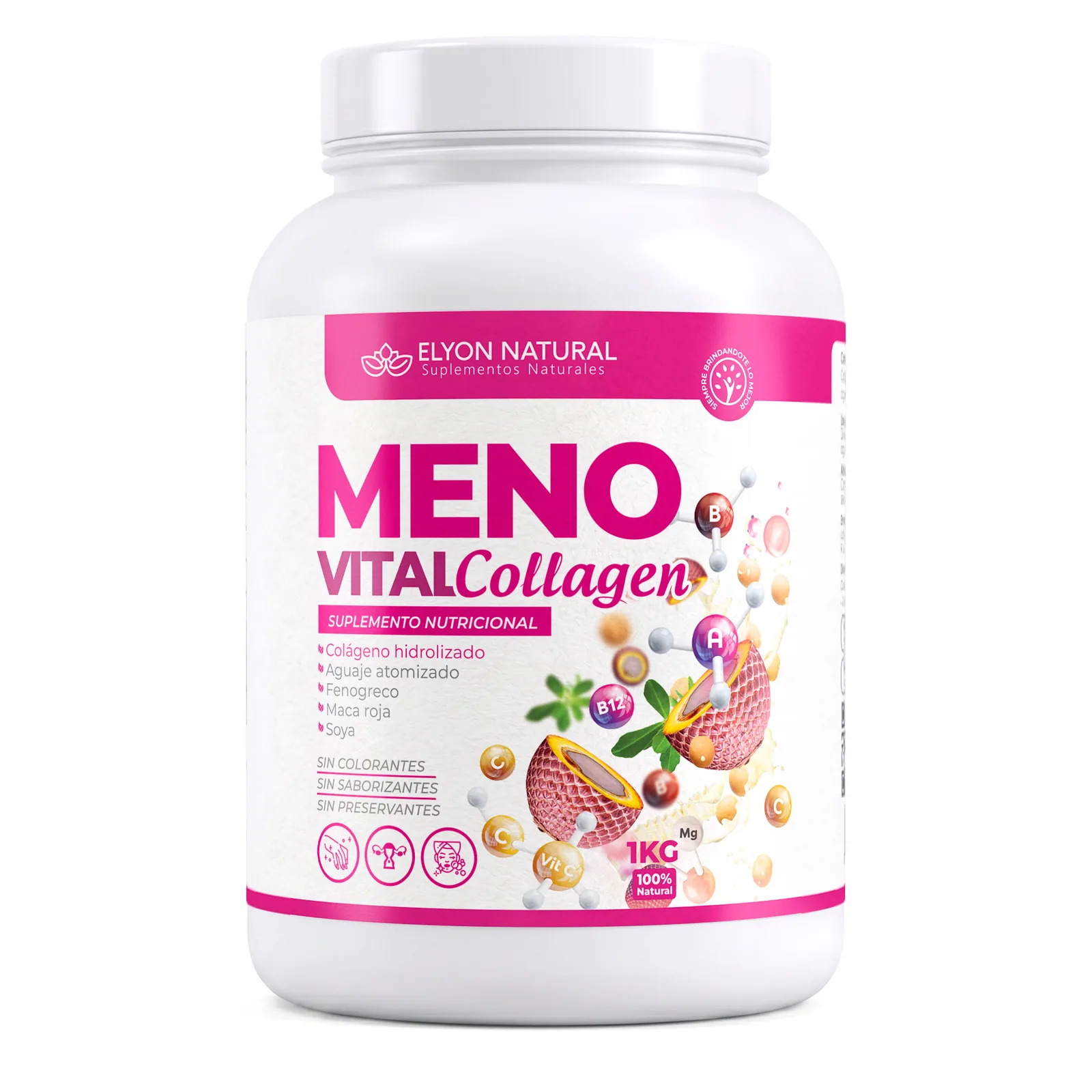 MENO VITAL Collagen 1KG Aguaje Maca Roja Soya | Elyon Natural, imagen 1